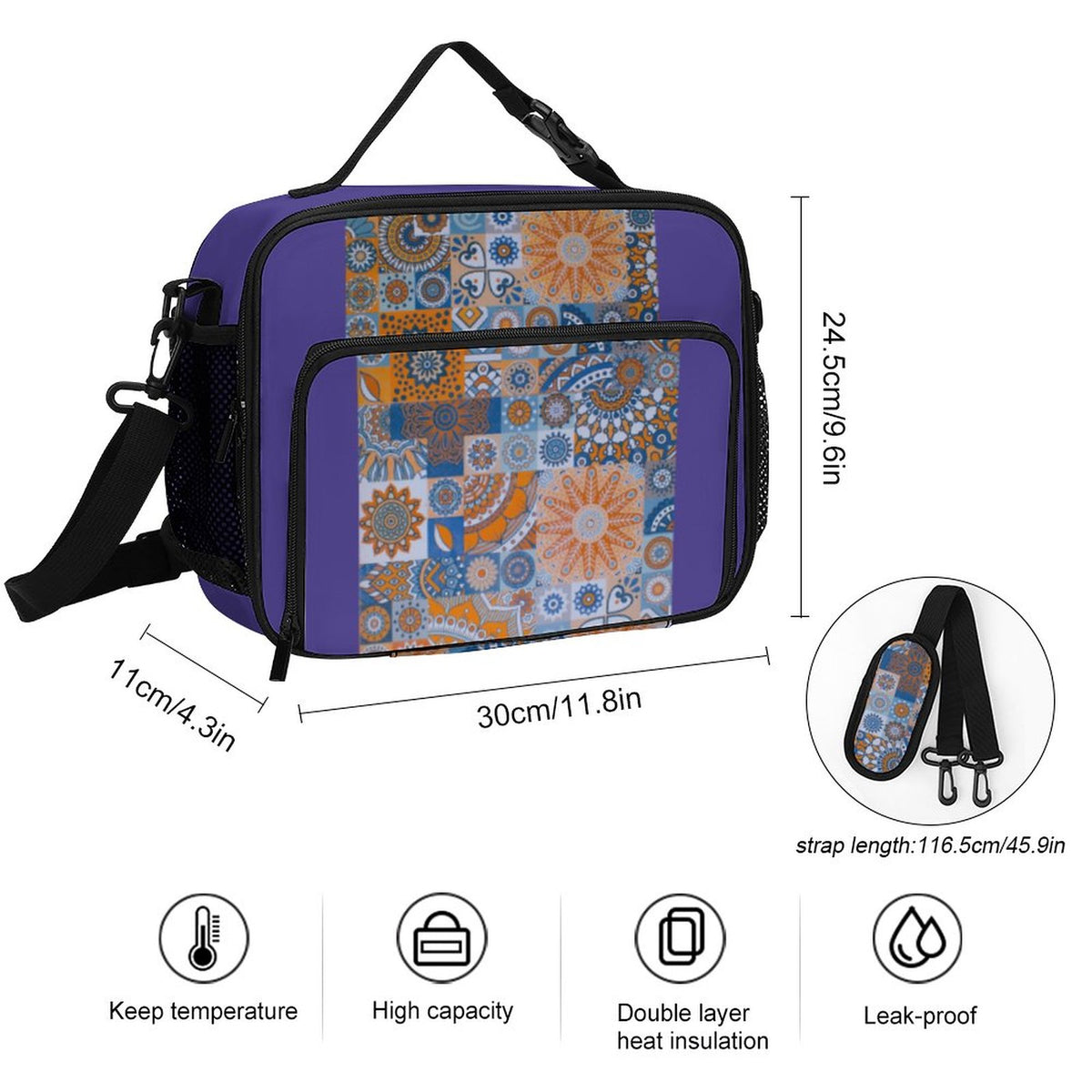Custom Print Large Capacity Lunch Bag