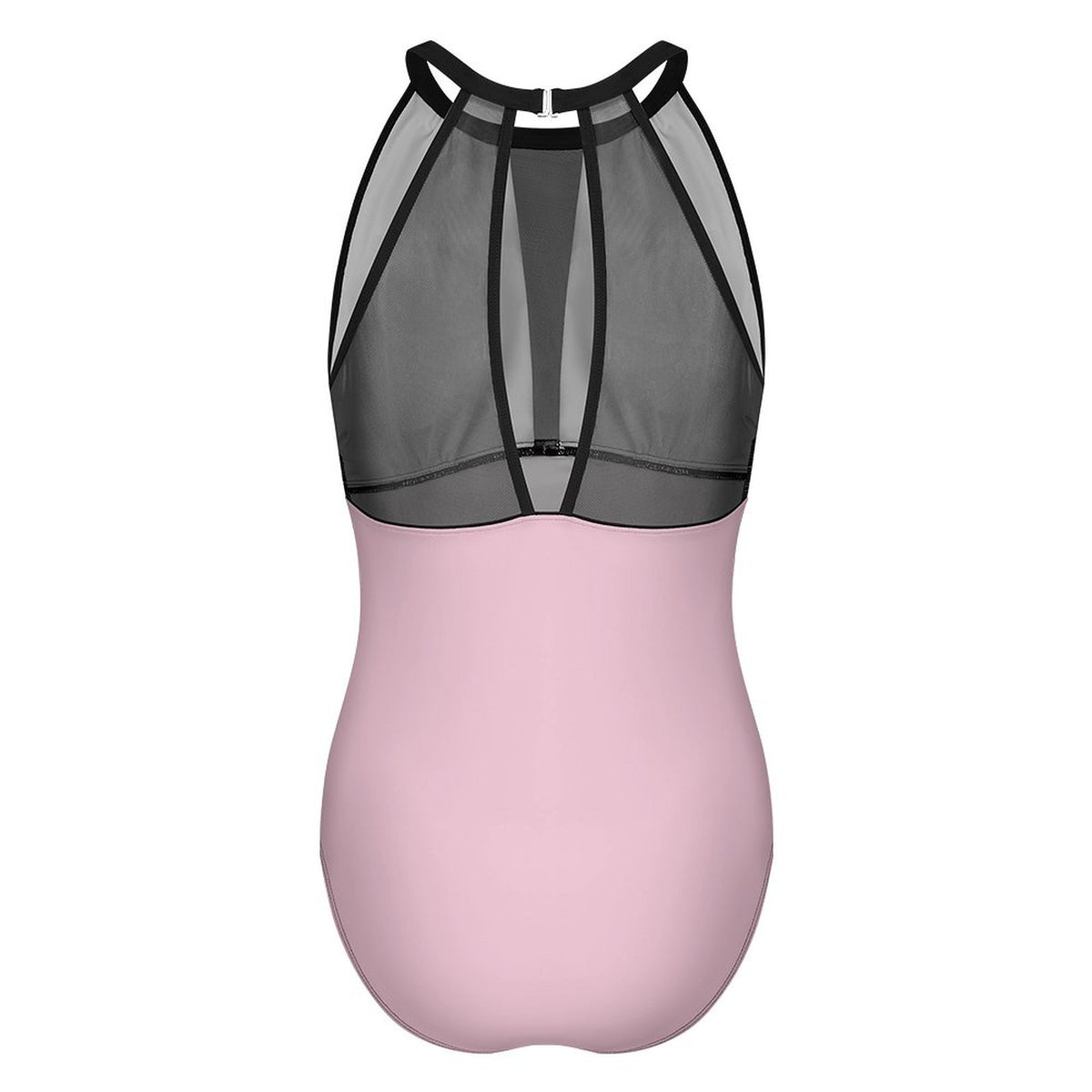 Sheer Mesh One-Piece Swimsuit Light Pink