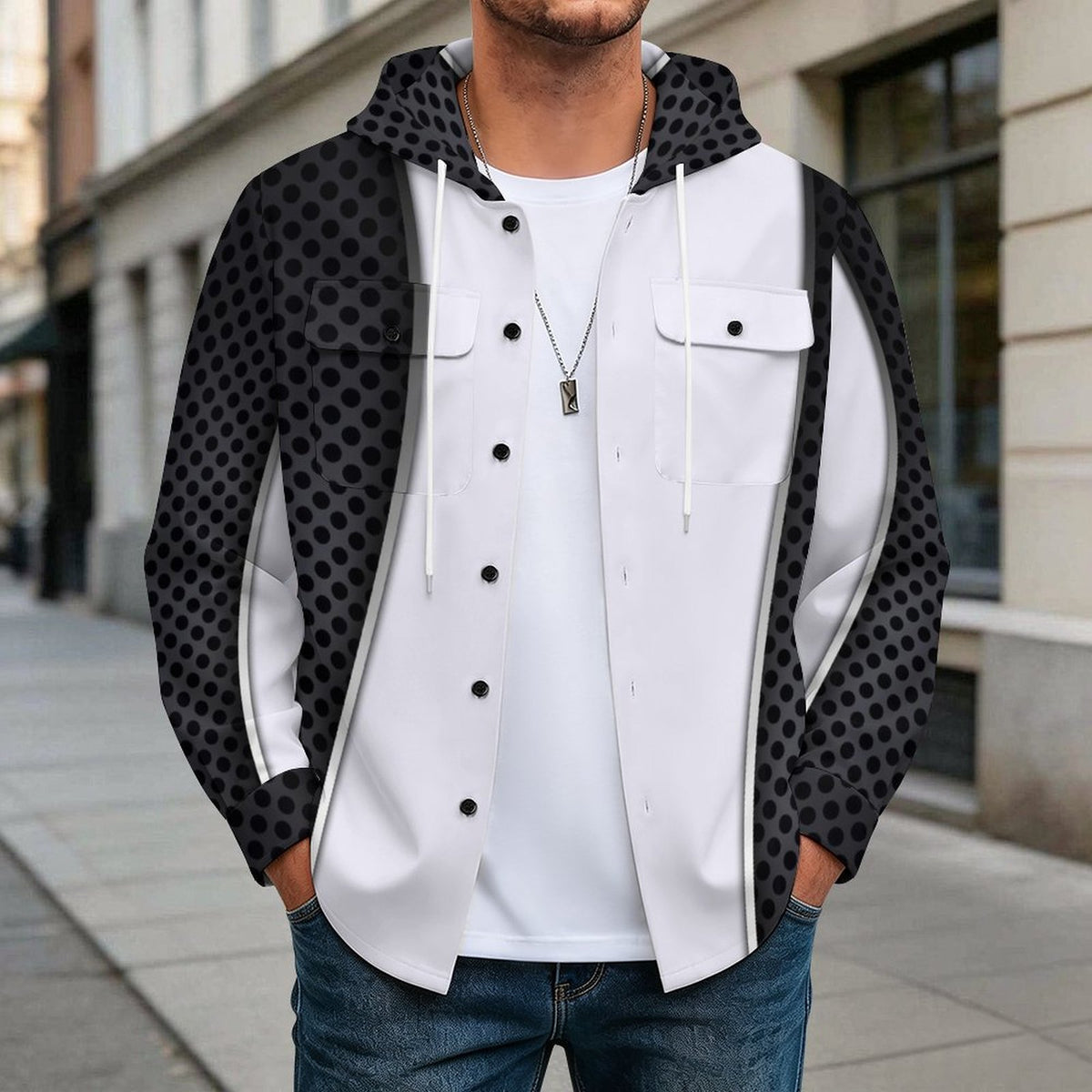 Custom Designed Long Sleeved Hooded Jacket