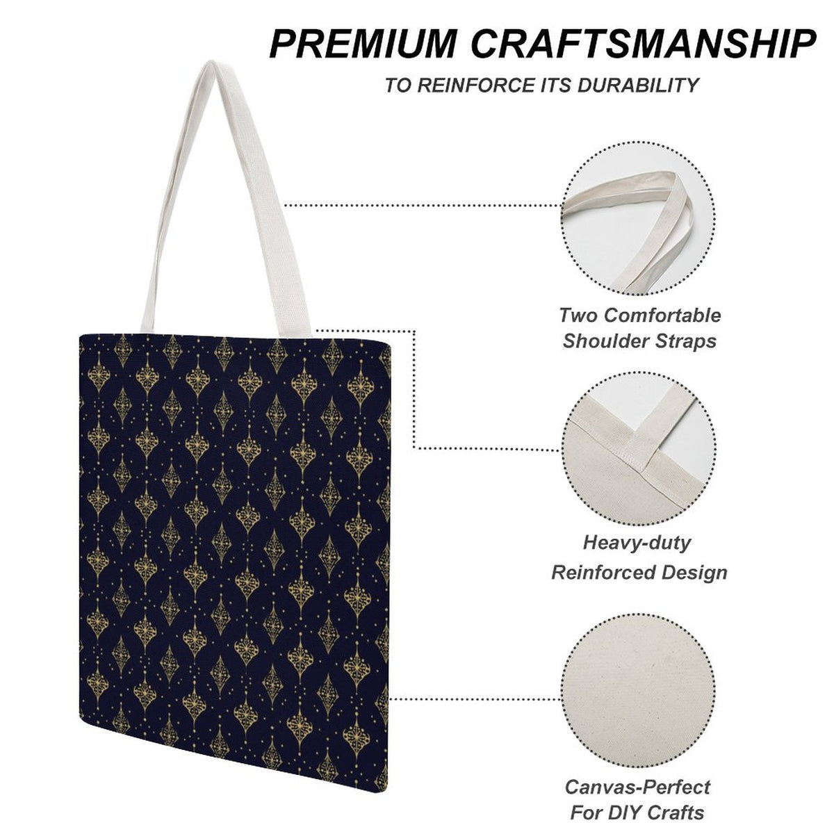 Martin Canvas Tote Handbag with Dual-sided Printing