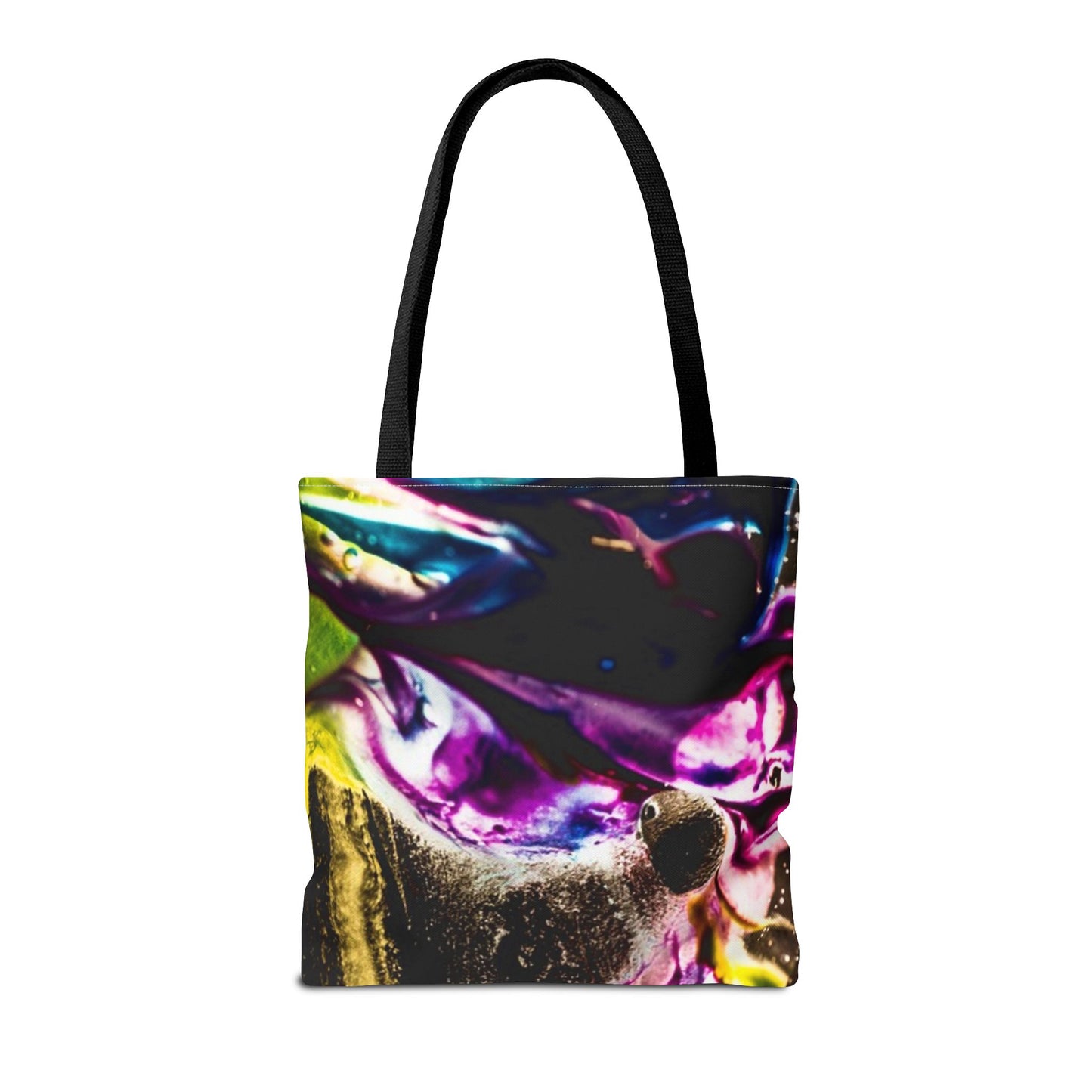 Vibrant Abstract Art Tote Bag, Colorful Reusable Shopper