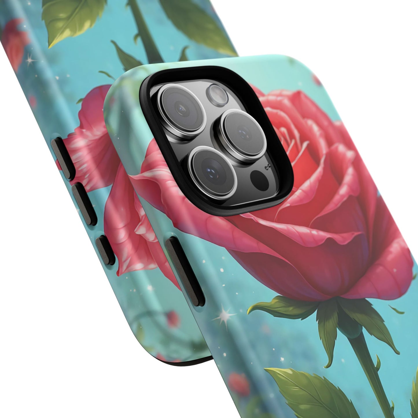 Floral Phone Case, Tough Cases with Elegant Rose Design, Stylish iPhone Cover, Rose Flower Gift for Nature Lovers, Unique Mobile Accessories