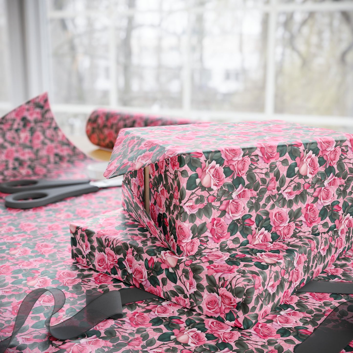 Floral Gift Wrap Sheets, Elegant Wrapping Paper for Birthdays, Holidays, Showers, Weddings, Eco-Friendly Gift Packaging