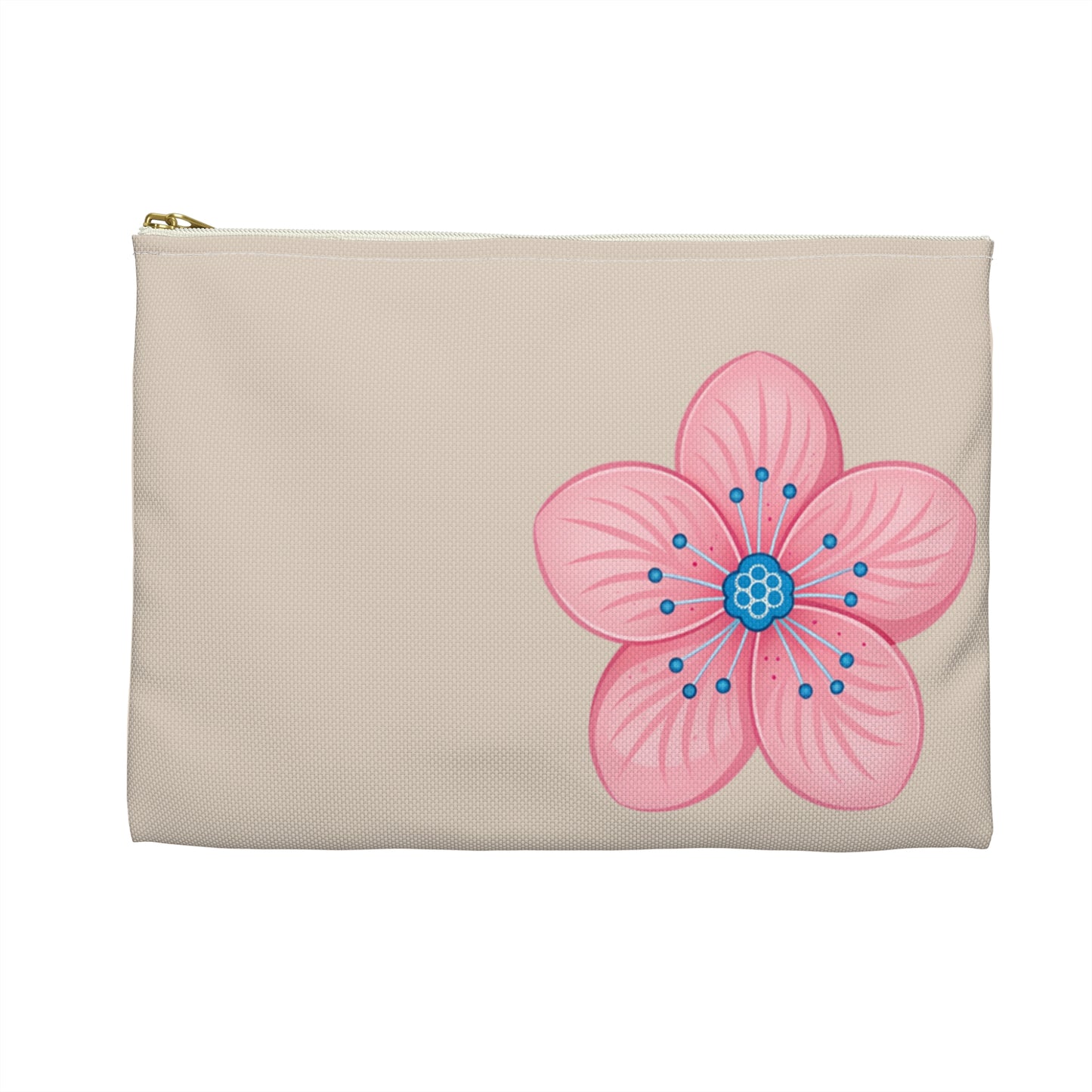 Floral Accessory Pouch - Pink Flower Makeup Bag, Travel Organizer, Gift for Her, Summer Essentials, Cute Storage