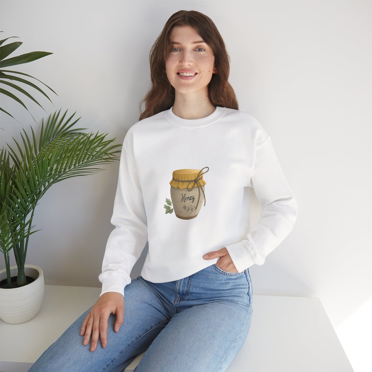 Honey Jar Sweatshirt, Cozy Gift, Fall Fashion, Unisex Apparel, Sweetheart Gift, Cute Sweatshirt