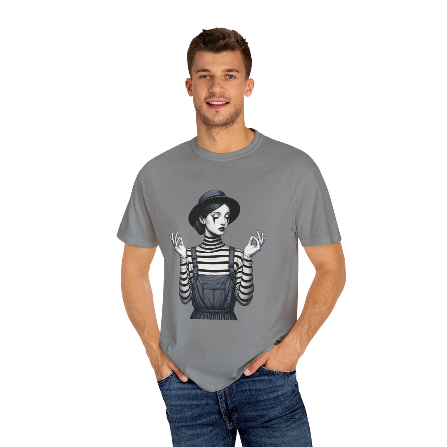 Gothic Striped Graphic Unisex T-Shirt, Edgy Casual Wear