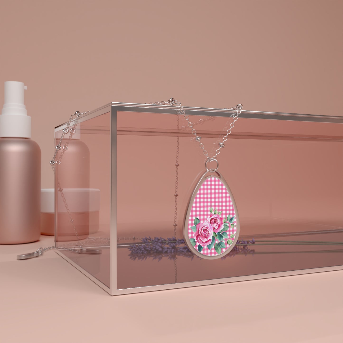 Oval Necklace - Pink