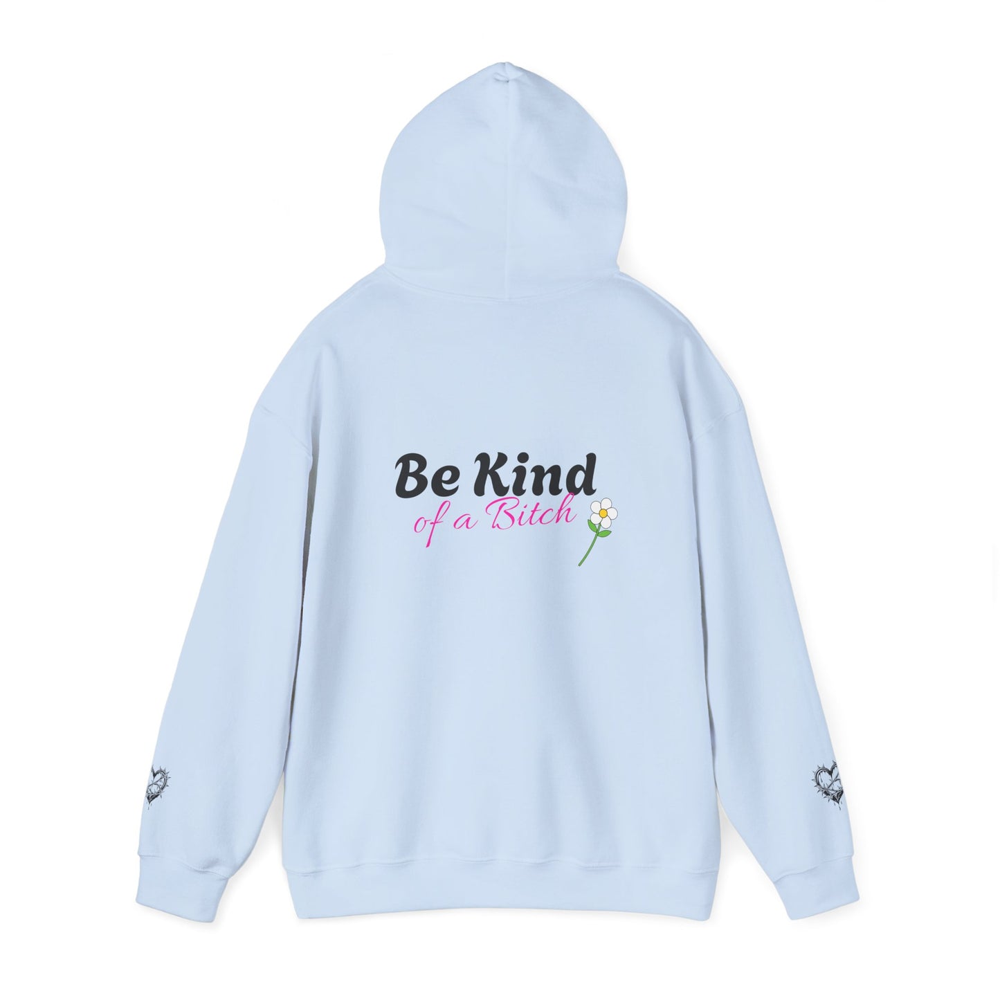 Chic Hooded Sweatshirt with Heart Design - Cozy Streetwear, Perfect Gift for Friends, Casual Style, Empowering Sayings, Unisex Fashion
