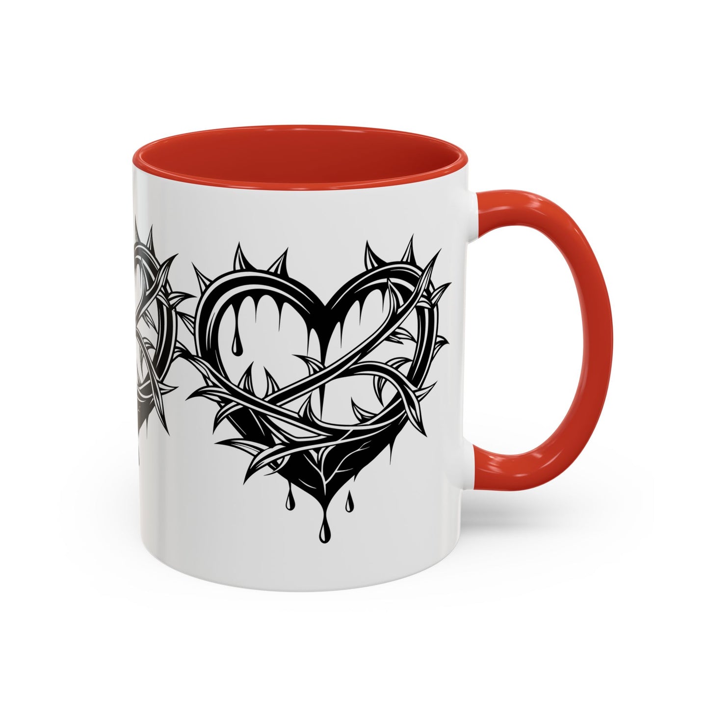 Gothic Heart Mug, Unique Art Coffee Cup for Gifting, Gothic Home Decor, Perfect for Friends, Gothic Style Drinkware