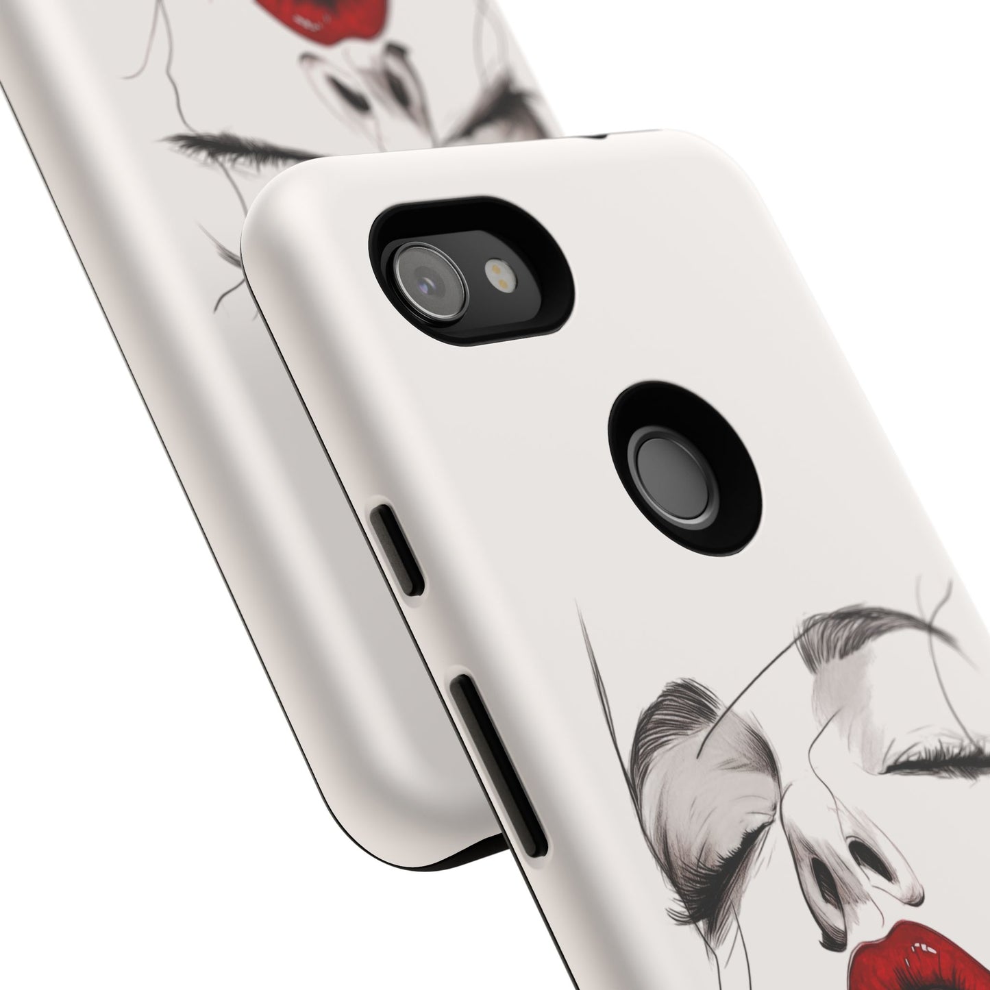 Stylish Phone Case with Artistic Lip Design, Femme Tech Accessory, Trendy Device Cover, Gift for Her, Unique Phone Accessories