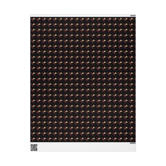 Dragon Pattern Wrapping Paper Roll — Dark Fantasy Gift Wrap