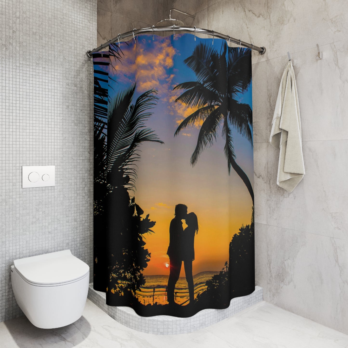 Tropical Sunset Shower Curtains