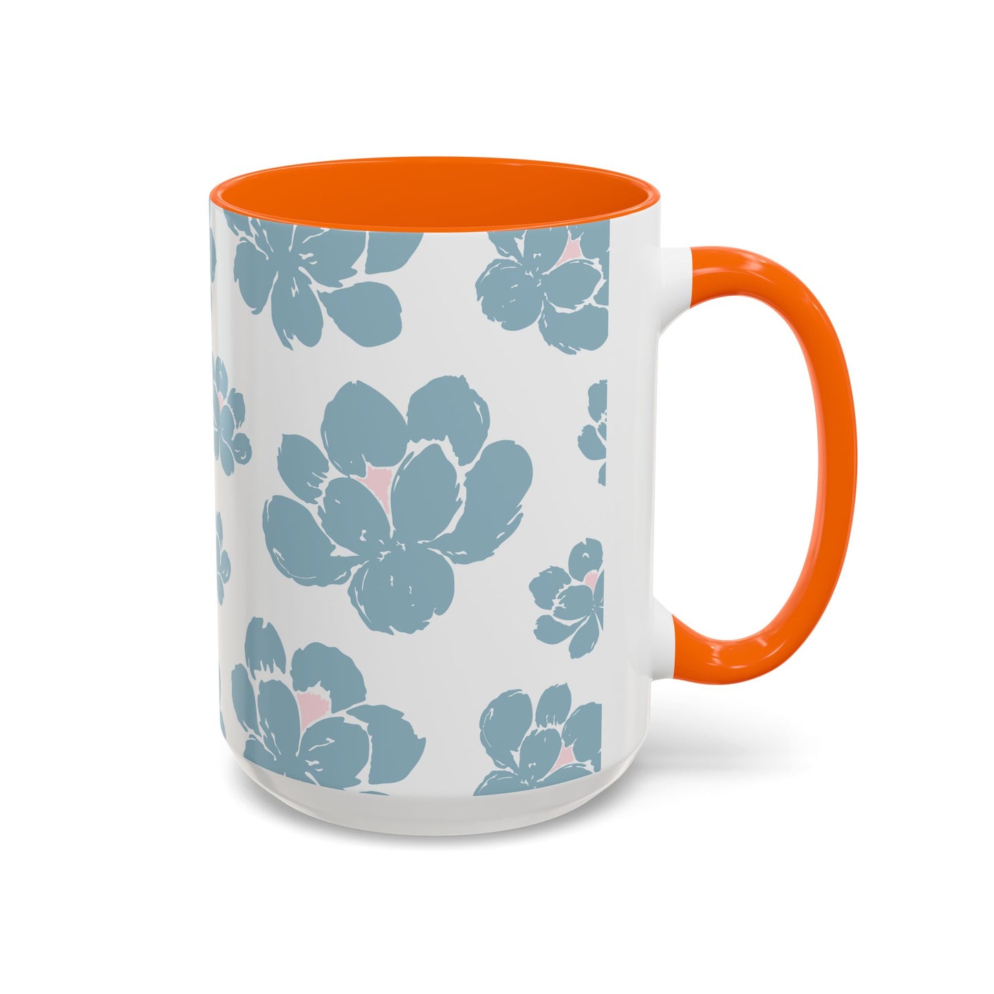 Floral Accent Coffee Mug - Elegant Drinkware, Perfect Gift for Her, Home Decor, Mother's Day, Birthday, Coffee Lovers
