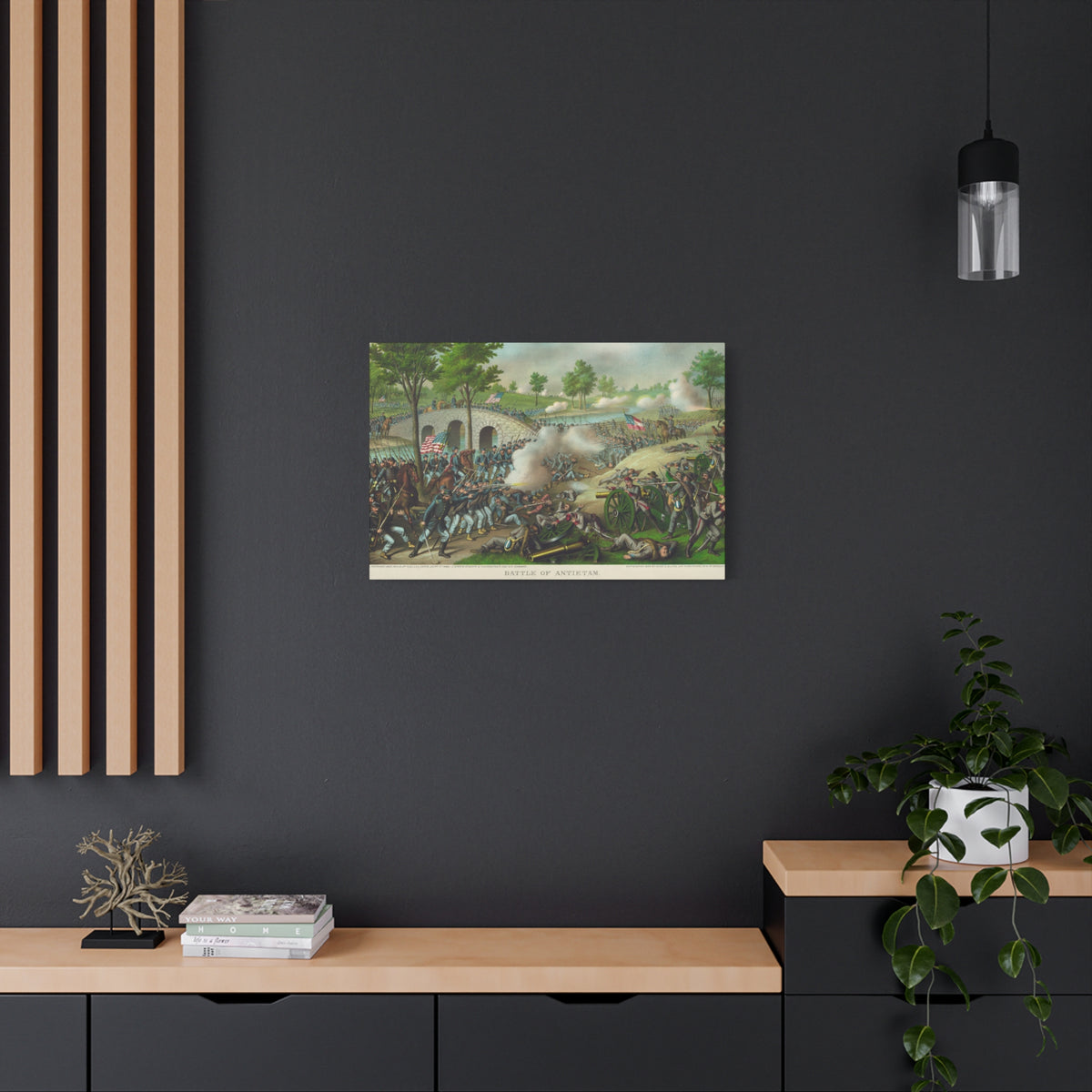 Antietam Battle Canvas Print — Civil War Historical Wall Art (Matte Stretched)
