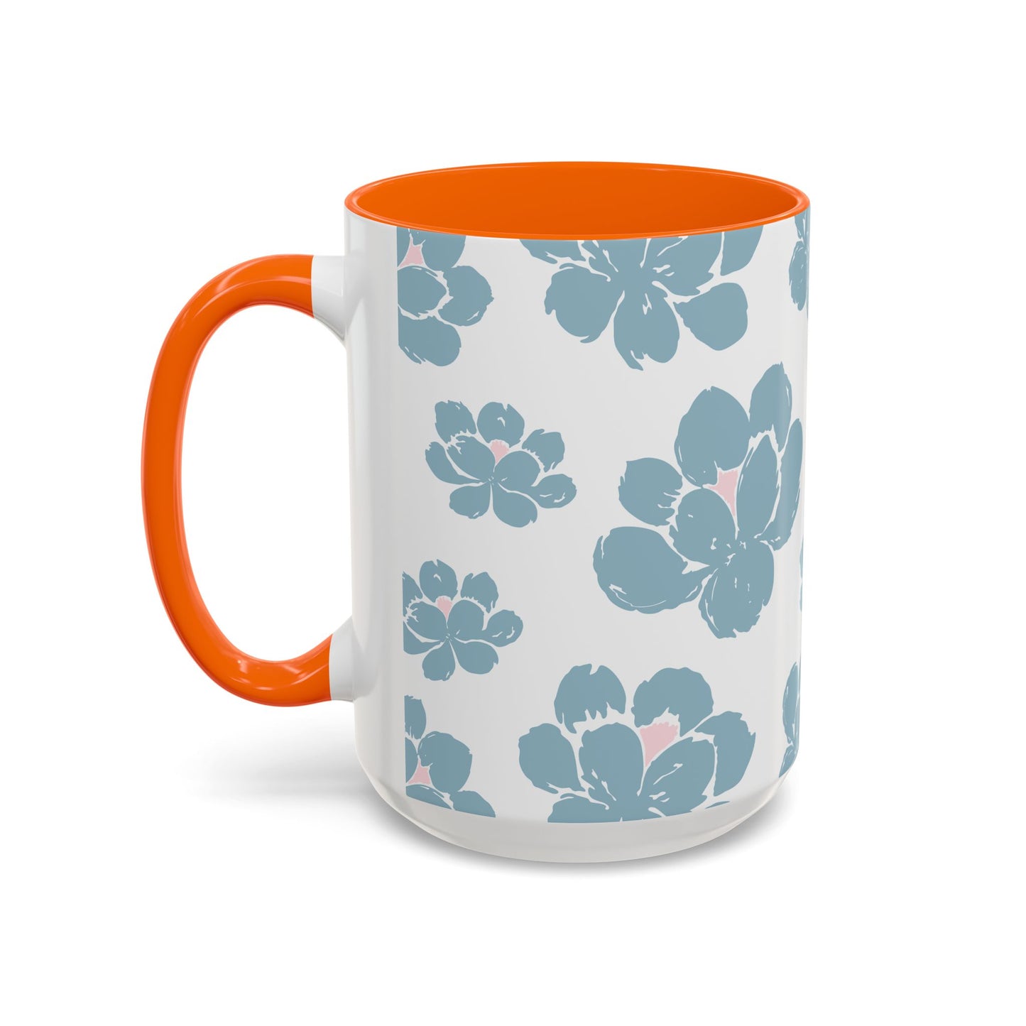 Floral Accent Coffee Mug - Elegant Drinkware, Perfect Gift for Her, Home Decor, Mother's Day, Birthday, Coffee Lovers