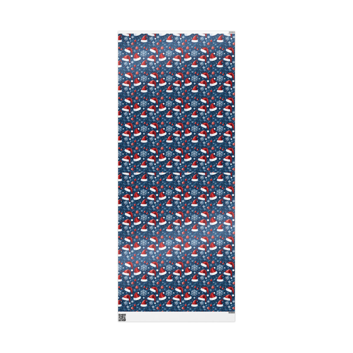 Christmas Santa Hat Wrapping Paper Roll — Festive Snowflake Gift Wrap