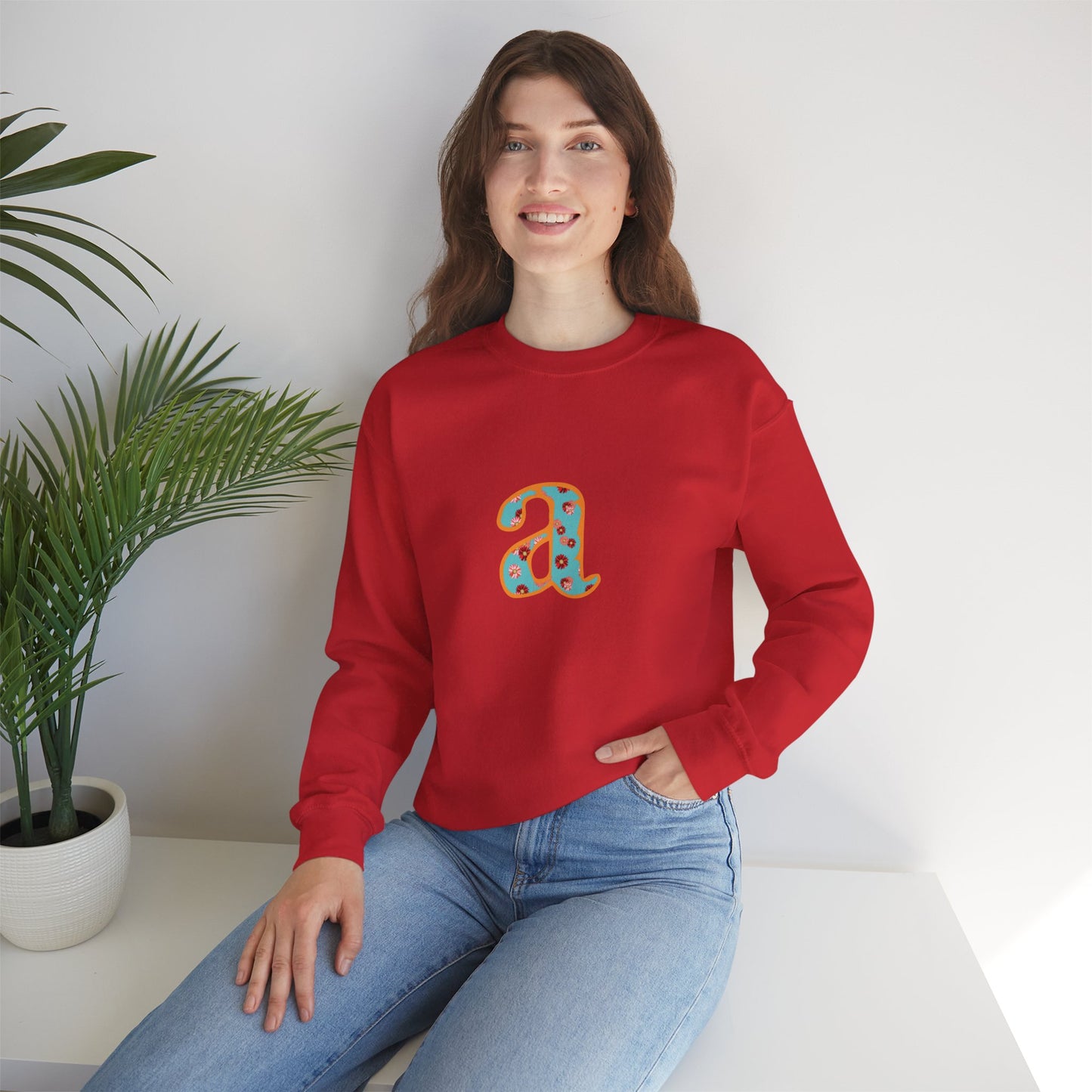 Personalized Initial Sweatshirt, Cozy Unisex Crewneck, Custom Gift for Her, Monogrammed Apparel, Perfect for Birthdays and Holidays