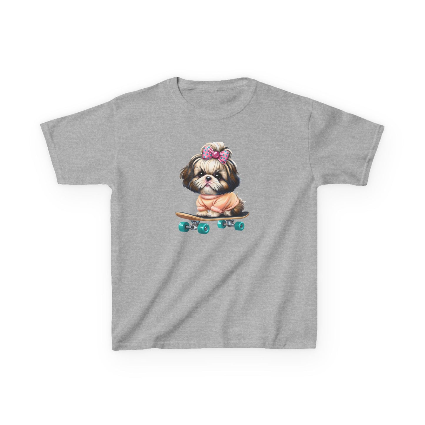 Cute Puppy Skateboard Kids Tee