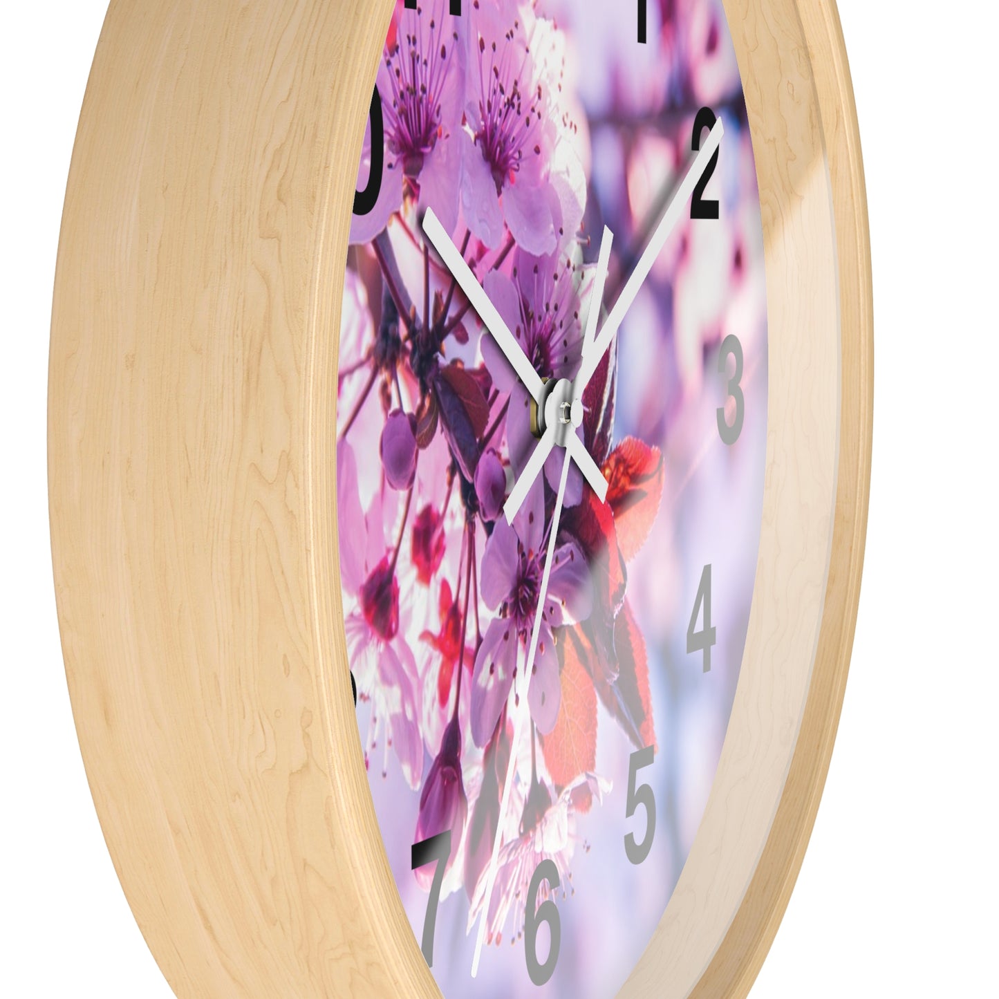 Floral Wall Clock, Elegant Timepiece, Home Decor, Gift for Her, Spring Decor, Nature Lovers, Birthday Gift
