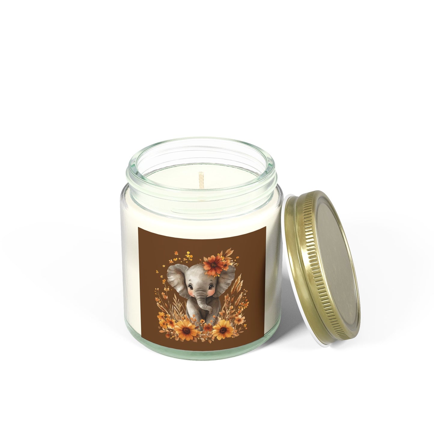 Whimsical Elephant Scented Candle - Coconut Apricot Wax for Home Decor, Gifts, Relaxation, Baby Showers, Birthday Celebrations