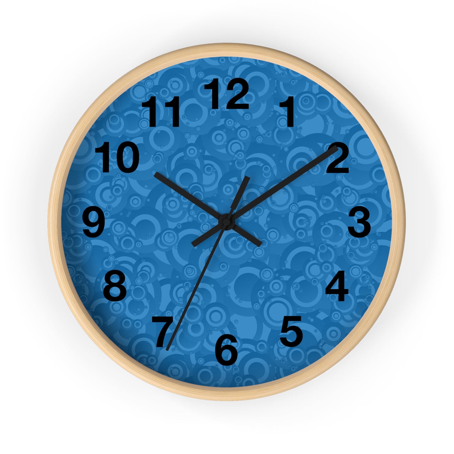 Modern Blue Pattern Wall Clock - Home Decor, Unique Timepiece, Gift Idea, Stylish Wall Art, Office Decor