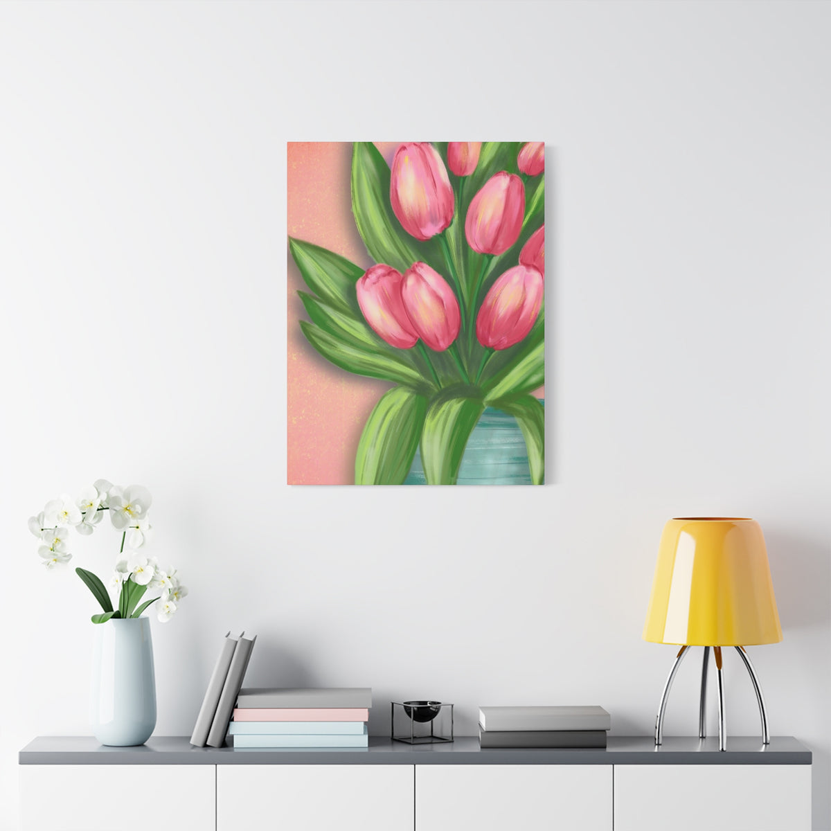 Matte Canvas, Stretched, 1.25" Tulips