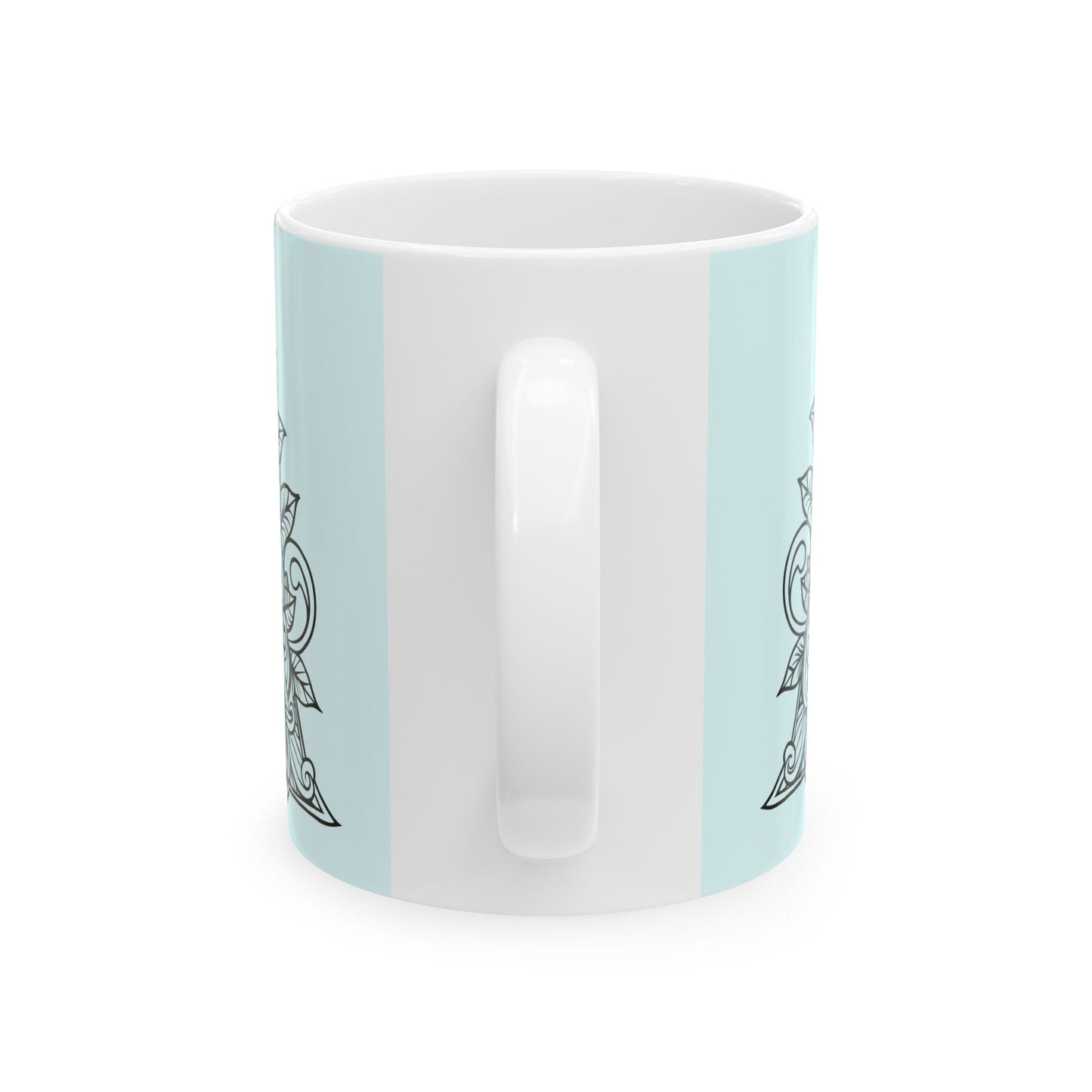 Mandala Design Ceramic Mug - Letter A Calming Tea & Coffee Cup, Gift for Her, Home Decor, Zen Vibes, Meditation