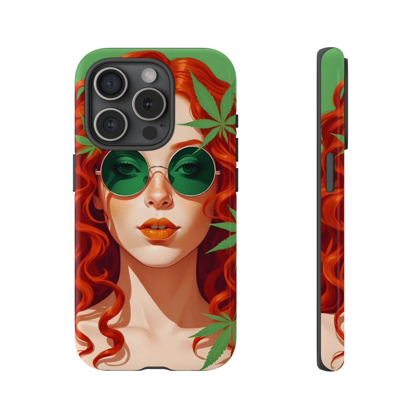 Vibrant Phone Case with Retro Greenery Design, Trendy Case for Casual Look, Gift for Her, Summer Vibes, Unique Phone Accessory