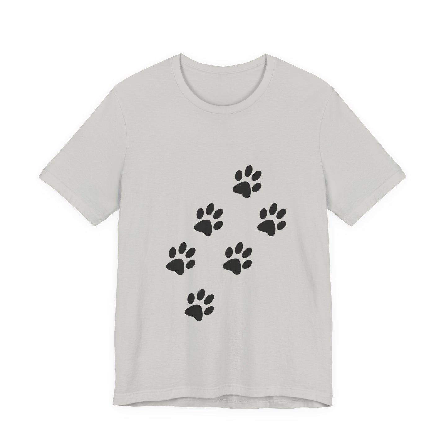Paw Print Short Sleeve Tee | Unisex Animal Lover Shirt, Pet Owner Gift, Casual Wear, Gifts for Dog Lovers, Comfortable T-Shirt