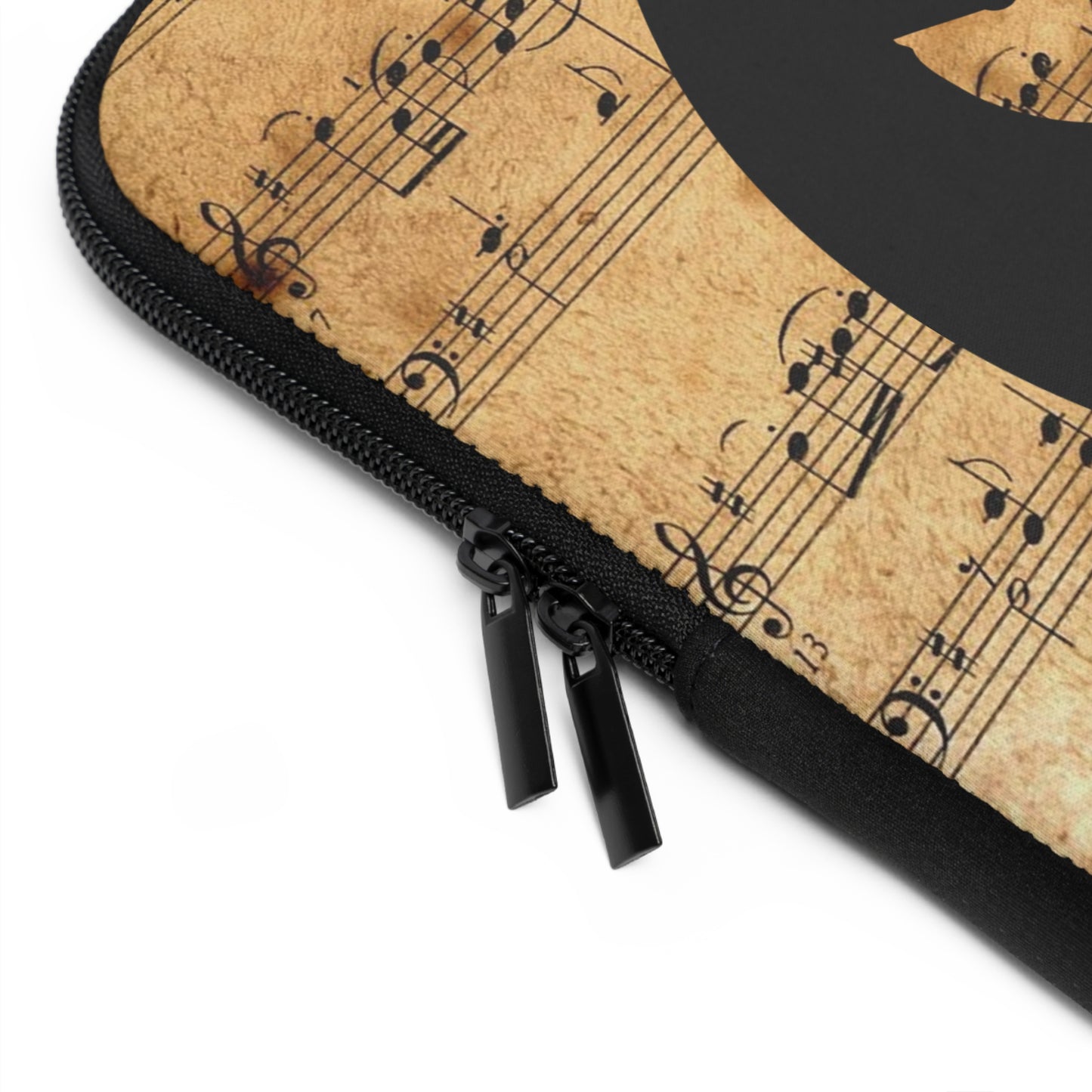 Musical Notes Laptop Sleeve | Vintage Design, Gift for Musicians, Music Lovers, Birthday, Christmas, Tech Accessories