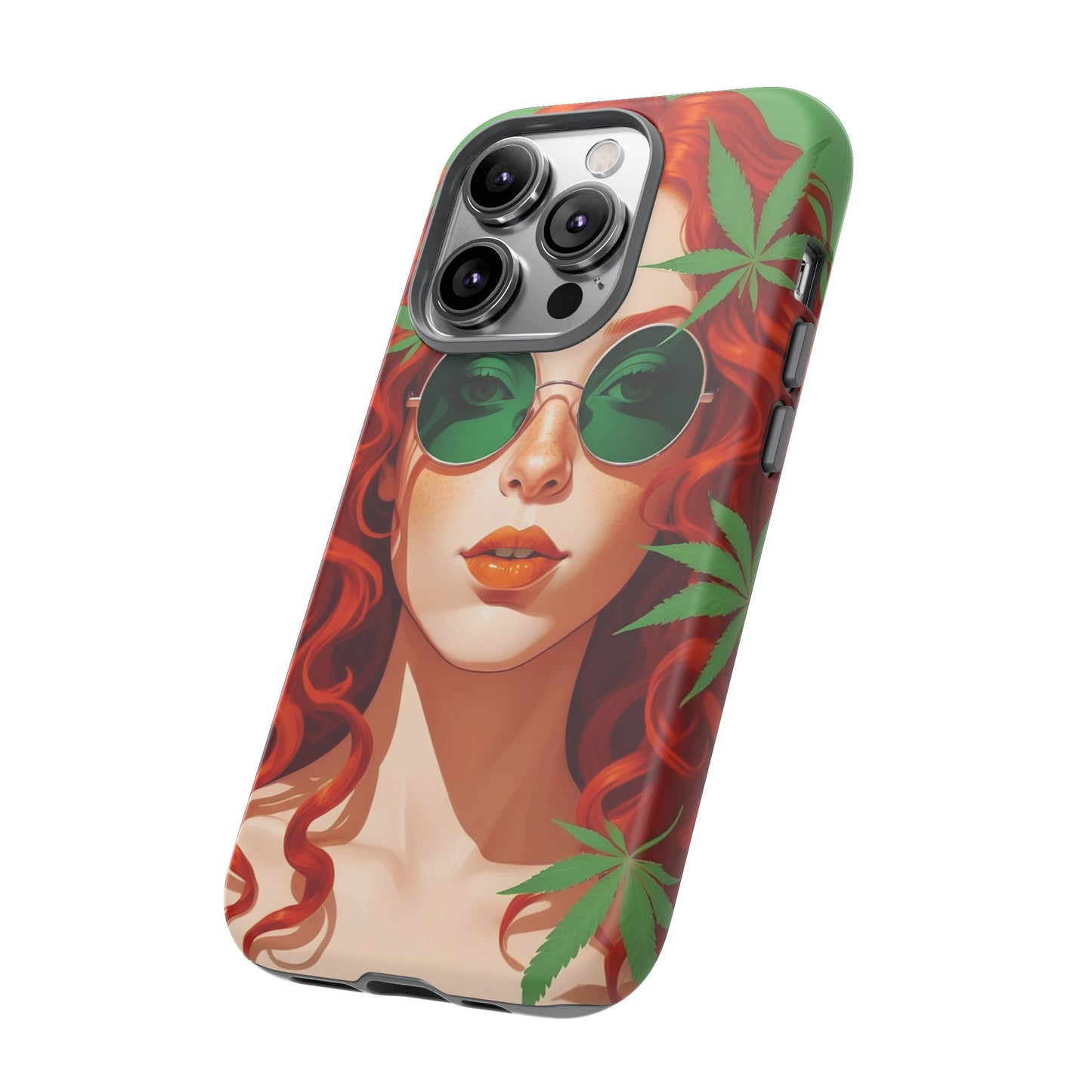 Vibrant Phone Case with Retro Greenery Design, Trendy Case for Casual Look, Gift for Her, Summer Vibes, Unique Phone Accessory