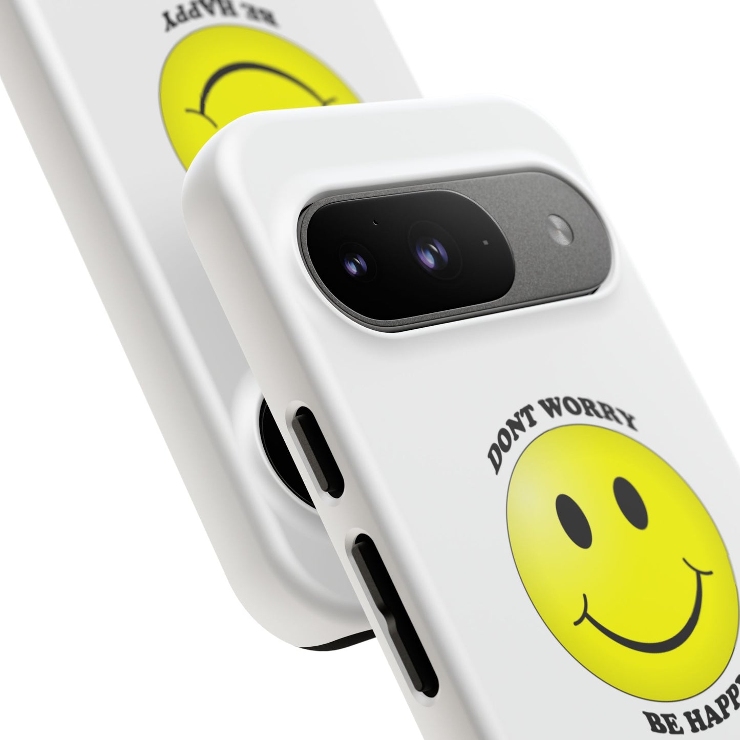 Happy Face Phone Case, Tough Cases, Don’t Worry, Be Happy, Cute Gift for Friends, Positive Vibes, Fun Mobile Accessories