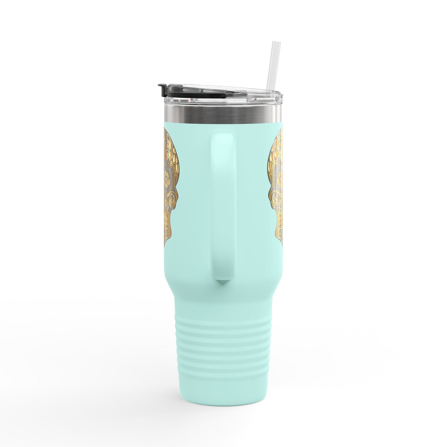 Gothic Skull Insulated Travel Mug, 40oz - Perfect for Coffee, Gifts, Halloween,