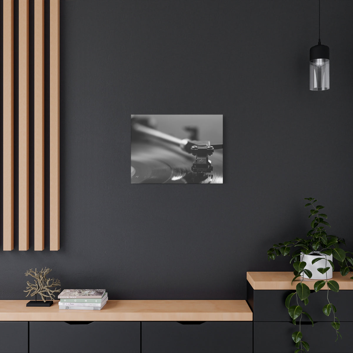 Vinyl Turntable Matte Canvas Print — Stretched 1.25" Wall Art