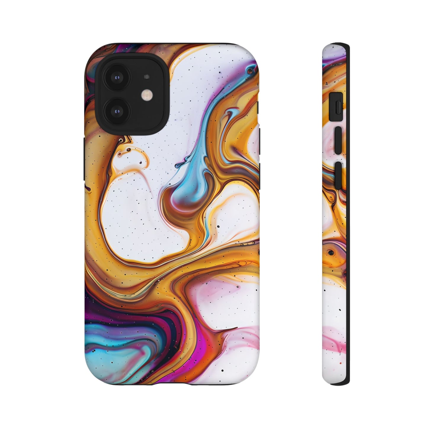 Artistic Phone Case, Tough Cases with Colorful Marble Design