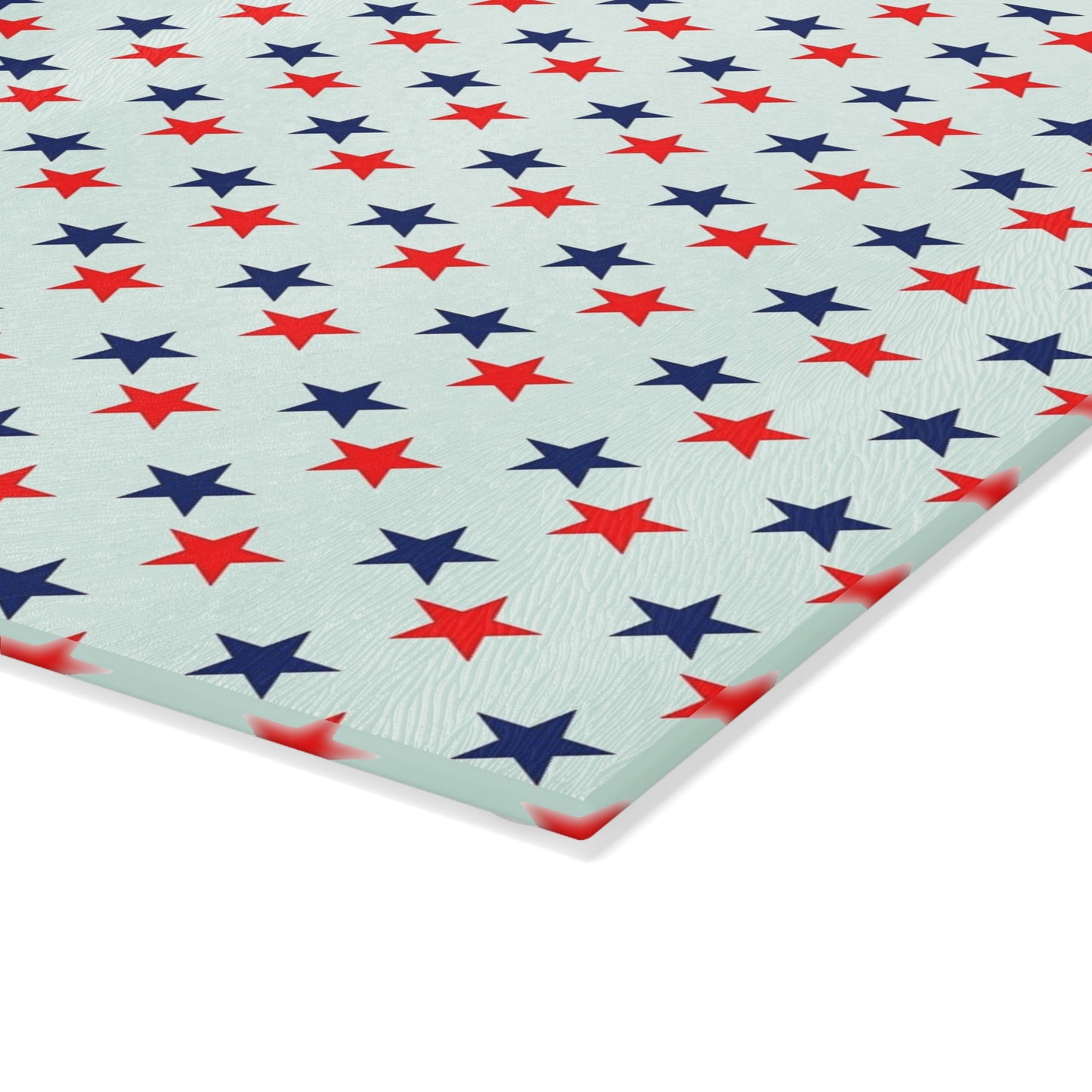 Glass Cutting Board stars red white and blue
