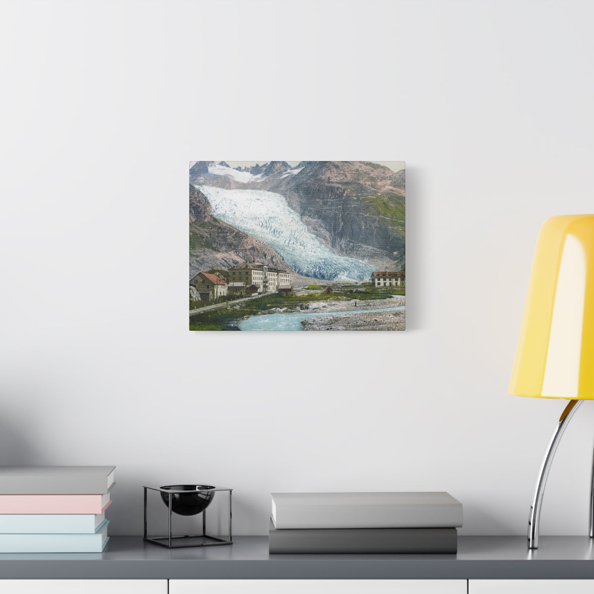 Glacier Village Matte Canvas Print