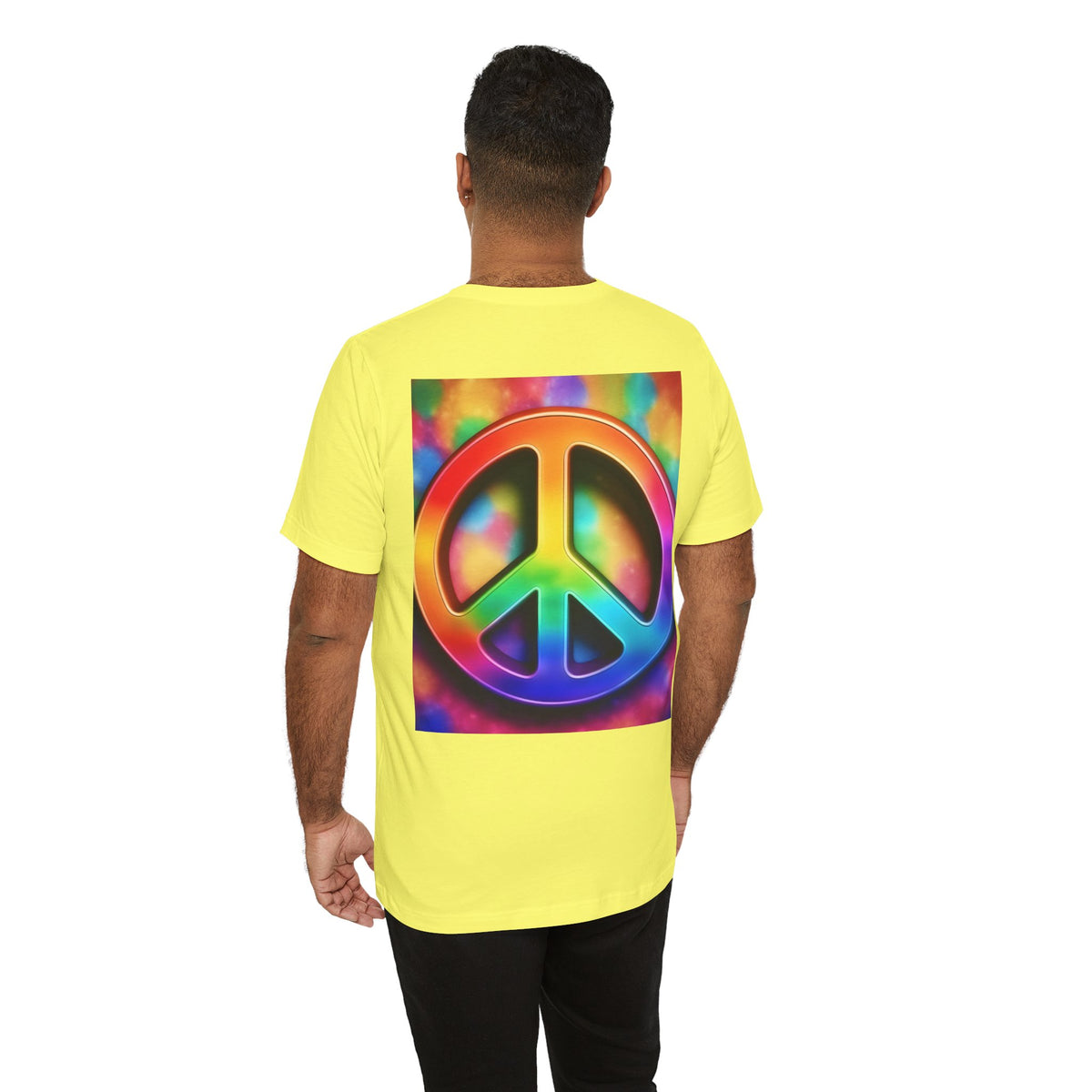 Peace Sign Tie-Dye Tee — Rainbow Hippie Peace Symbol T-Shirt