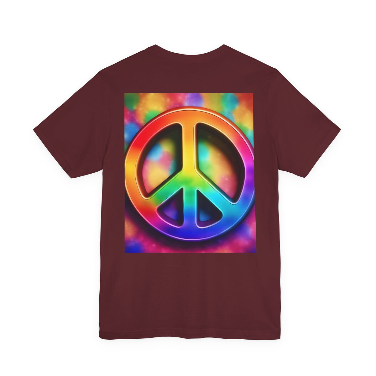 Peace Sign Tie-Dye Tee — Rainbow Hippie Peace Symbol T-Shirt