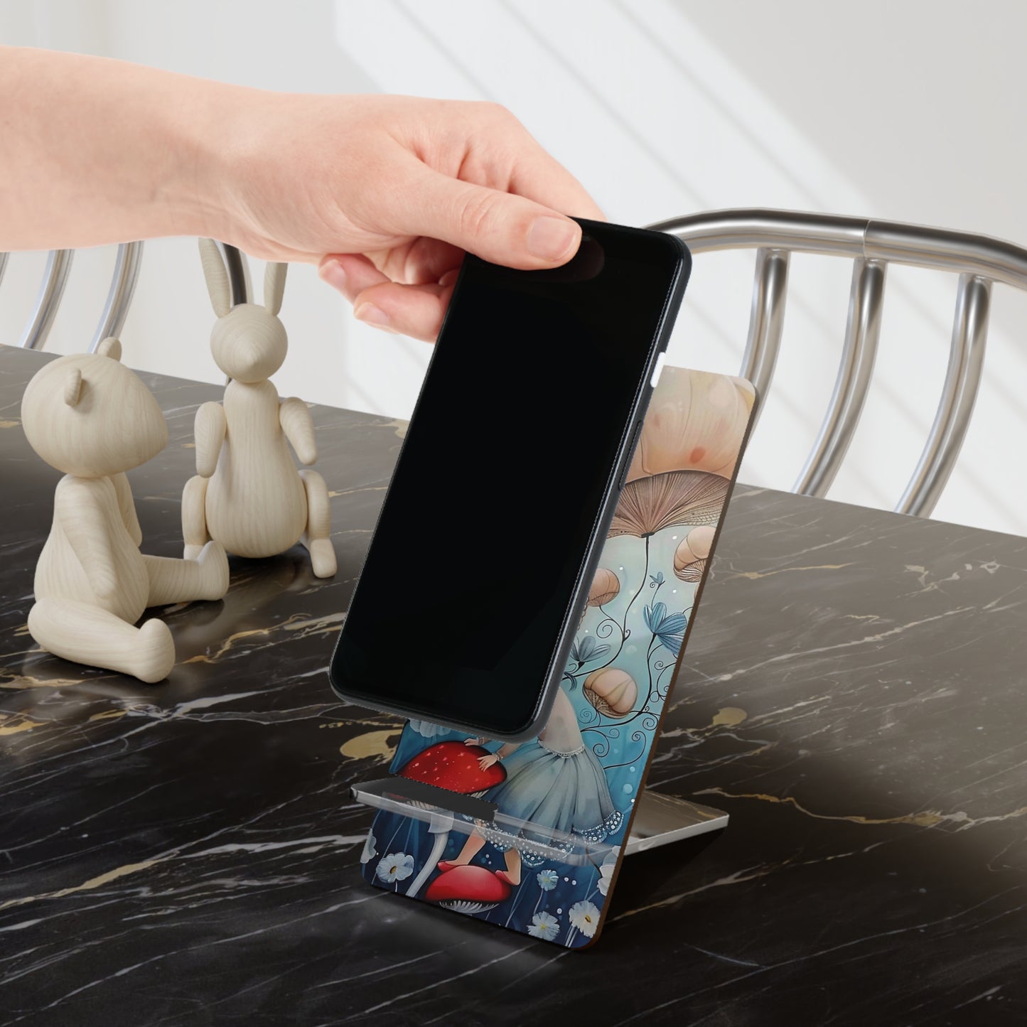 Phone Stand — Whimsical Mushroom Fairy Mobile Display Stand