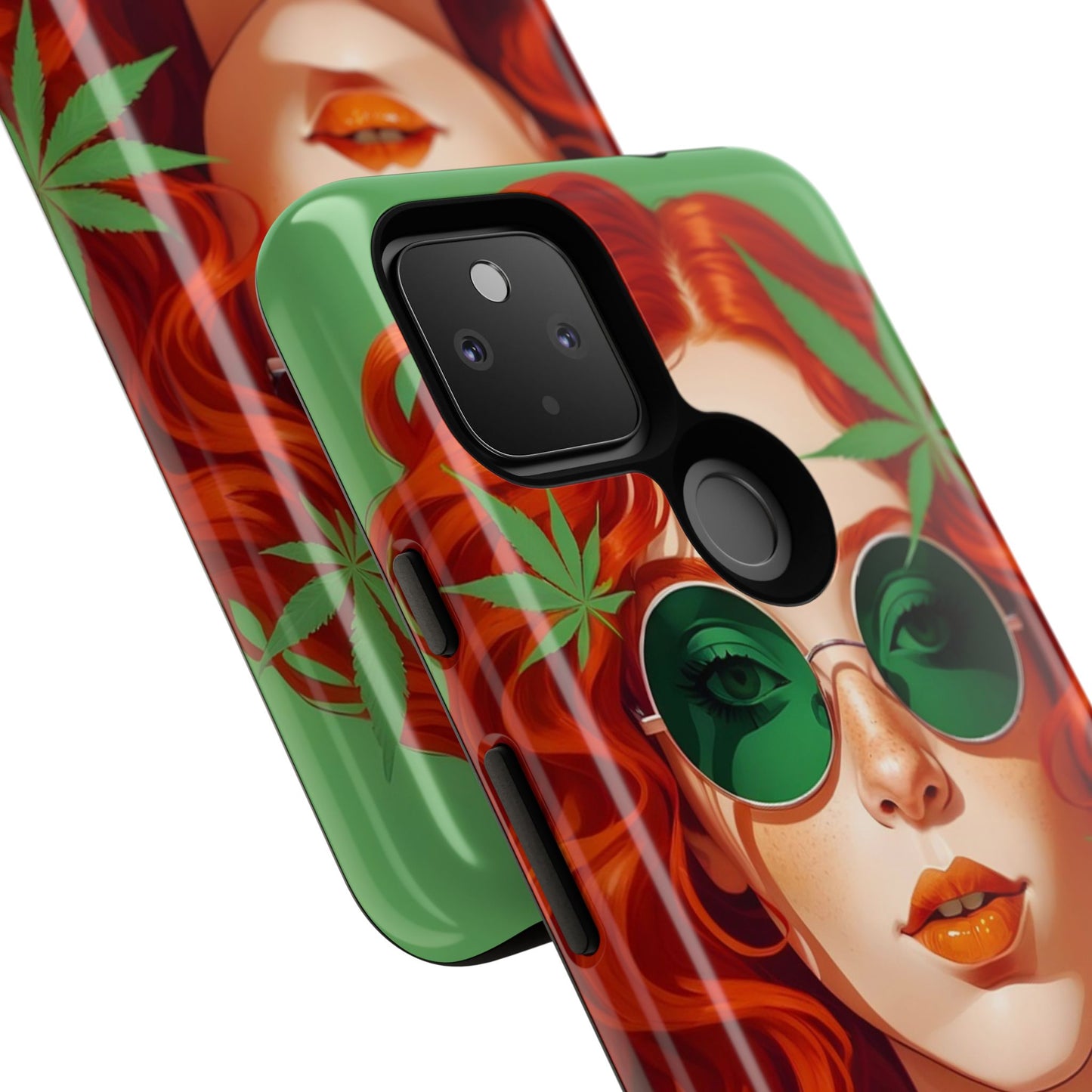 Vibrant Phone Case with Retro Greenery Design, Trendy Case for Casual Look, Gift for Her, Summer Vibes, Unique Phone Accessory