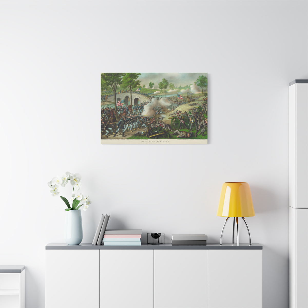 Antietam Battle Canvas Print — Civil War Historical Wall Art (Matte Stretched)