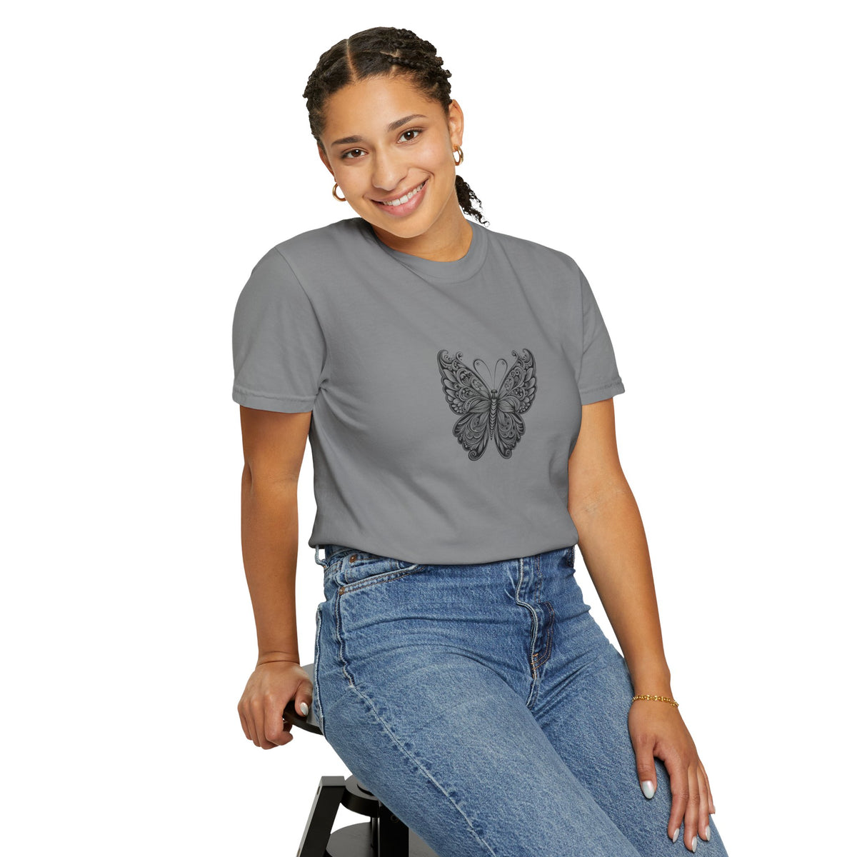 Bohemian Butterfly T-shirt, Unisex Clothing, Nature Inspired Tee, Gift for Her, Casual Wear, Summer Fashion