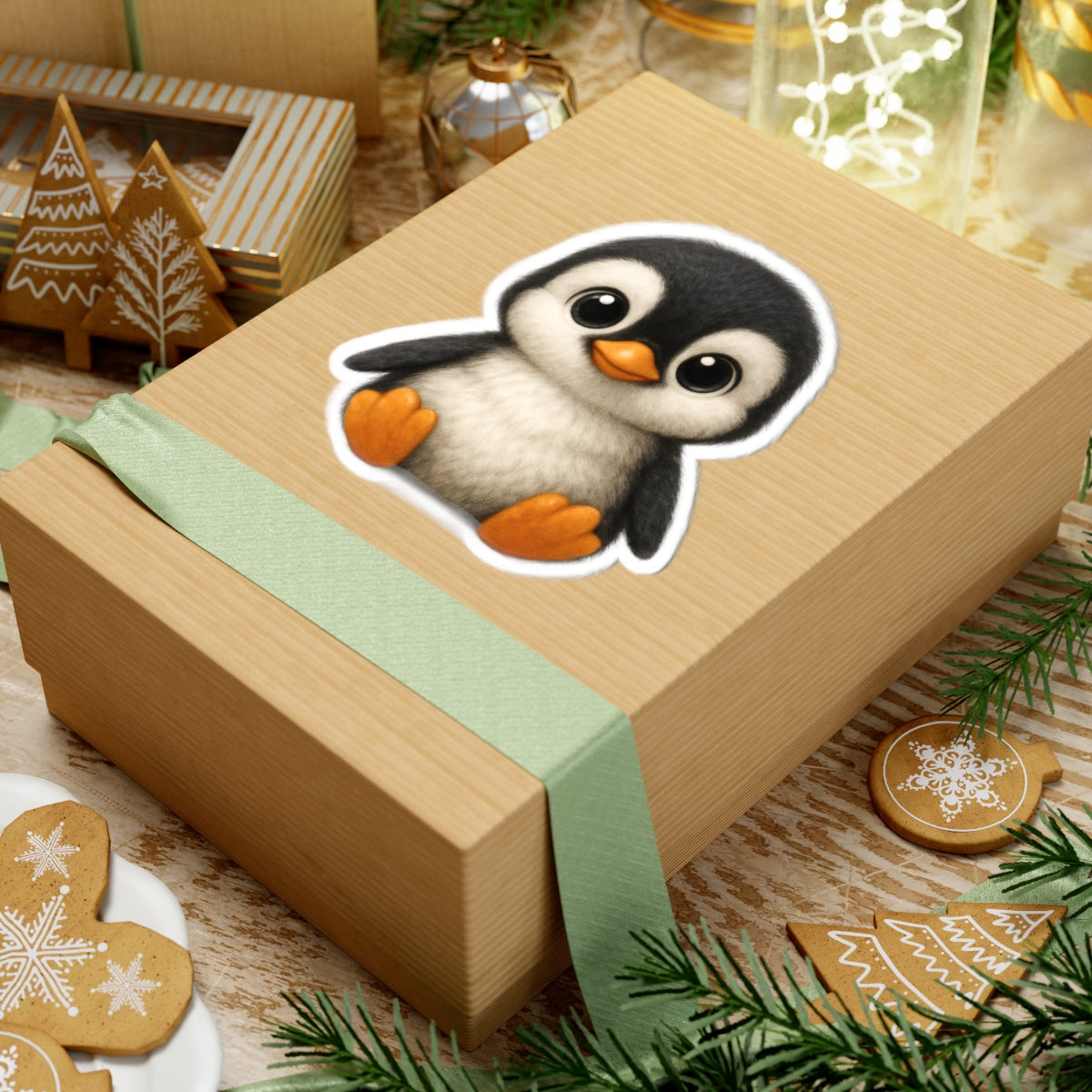 Cute Penguin Kiss-Cut Stickers, Fun Planner Decor, Kids' Party Favors, Laptop Decals, Gift for Animal Lovers