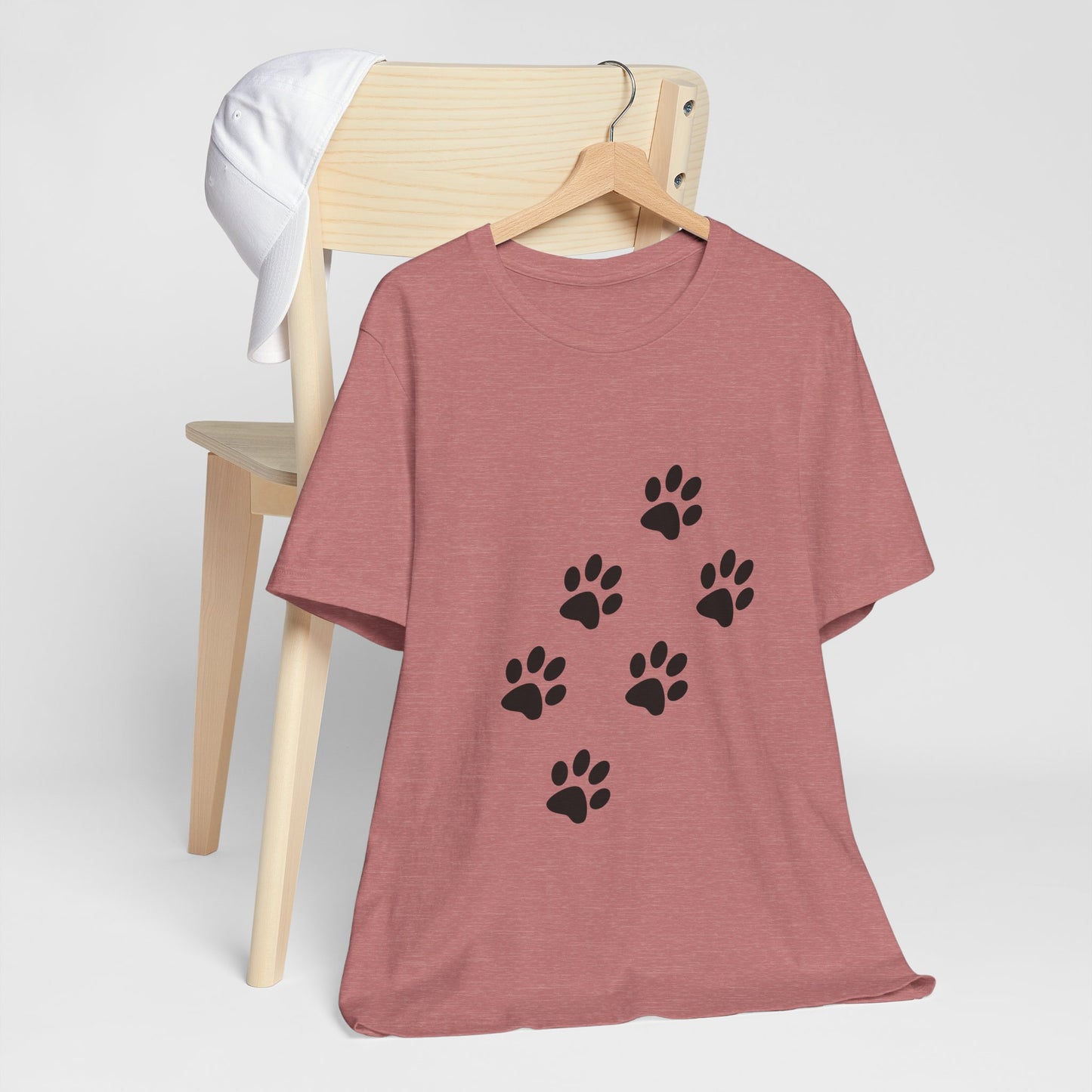 Paw Print Short Sleeve Tee | Unisex Animal Lover Shirt, Pet Owner Gift, Casual Wear, Gifts for Dog Lovers, Comfortable T-Shirt