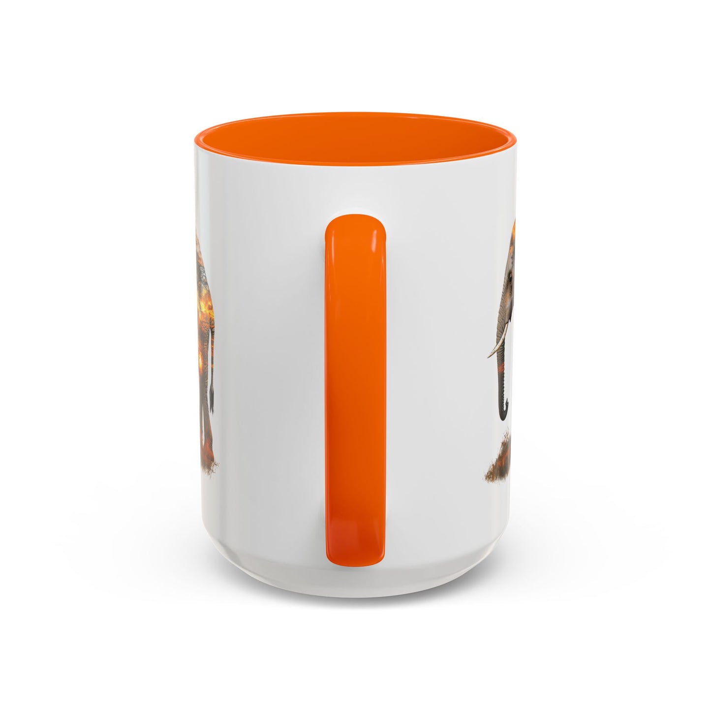 Elegant Elephant Accent Coffee Mug - Nature Lover Gift, Animal Lover Mug, Unique Home Decor, Wildlife Conservation, Travel Mug