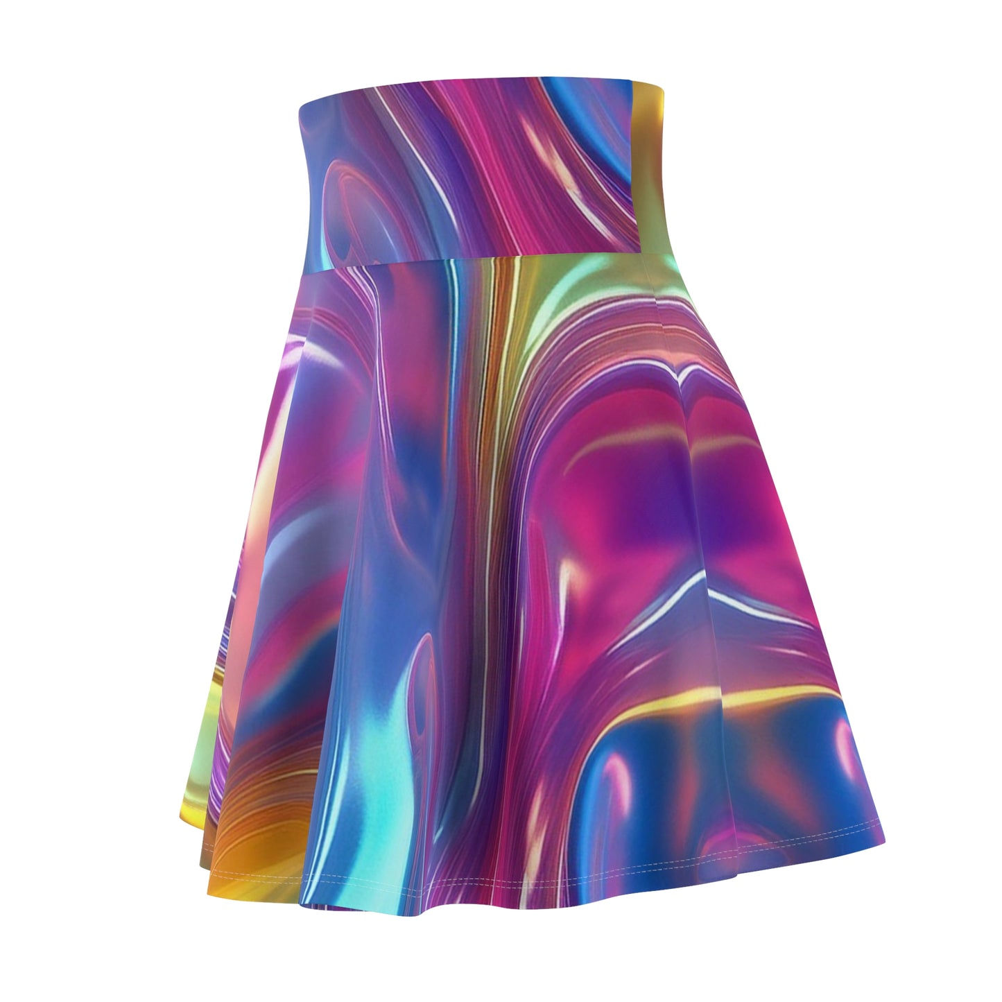 Vibrant Women's Skater Skirt, Colorful AOP Fashion Skirt, Perfect for Summer Parties, Festivals, Casual Outings, Boho Style