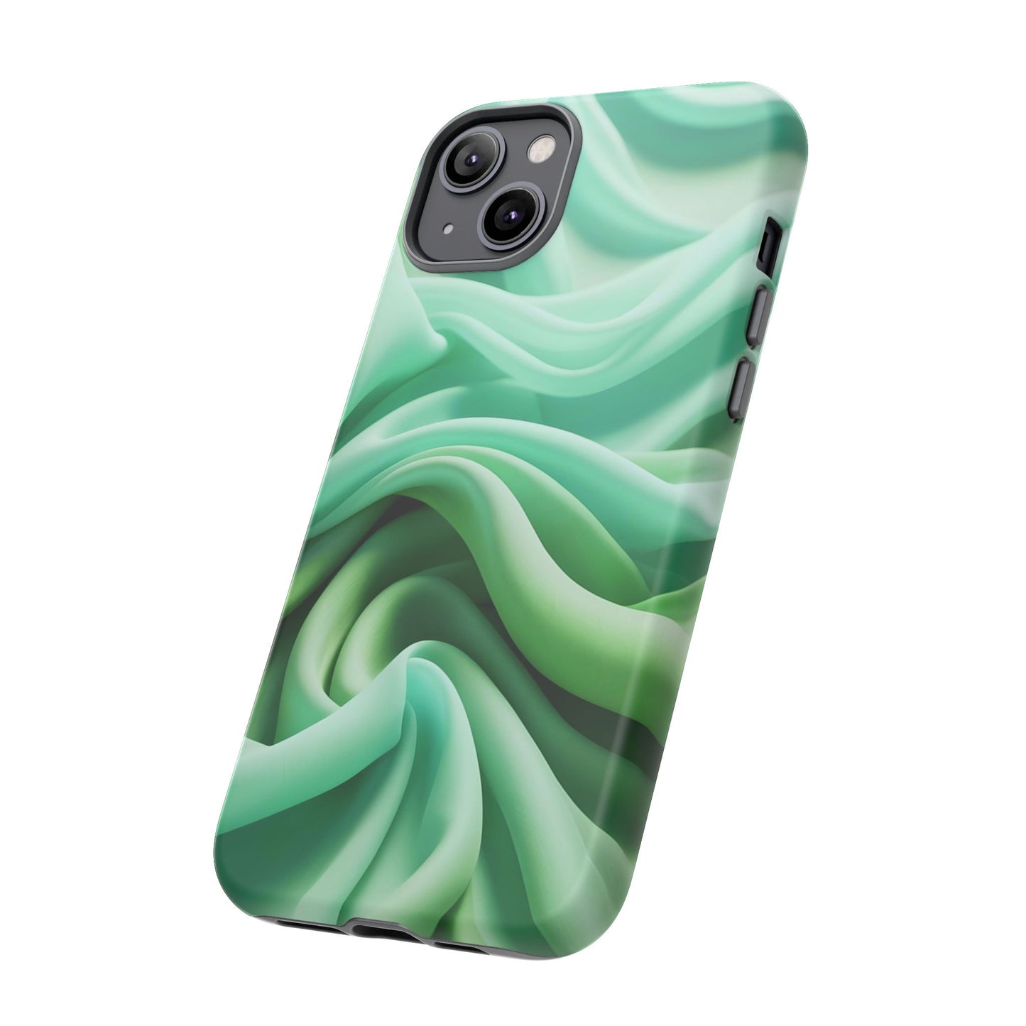 Stylish Phone Case, Tough Case, Green Abstract Design, Cell Phone Cover, Unique Gift, Trendy Accessory