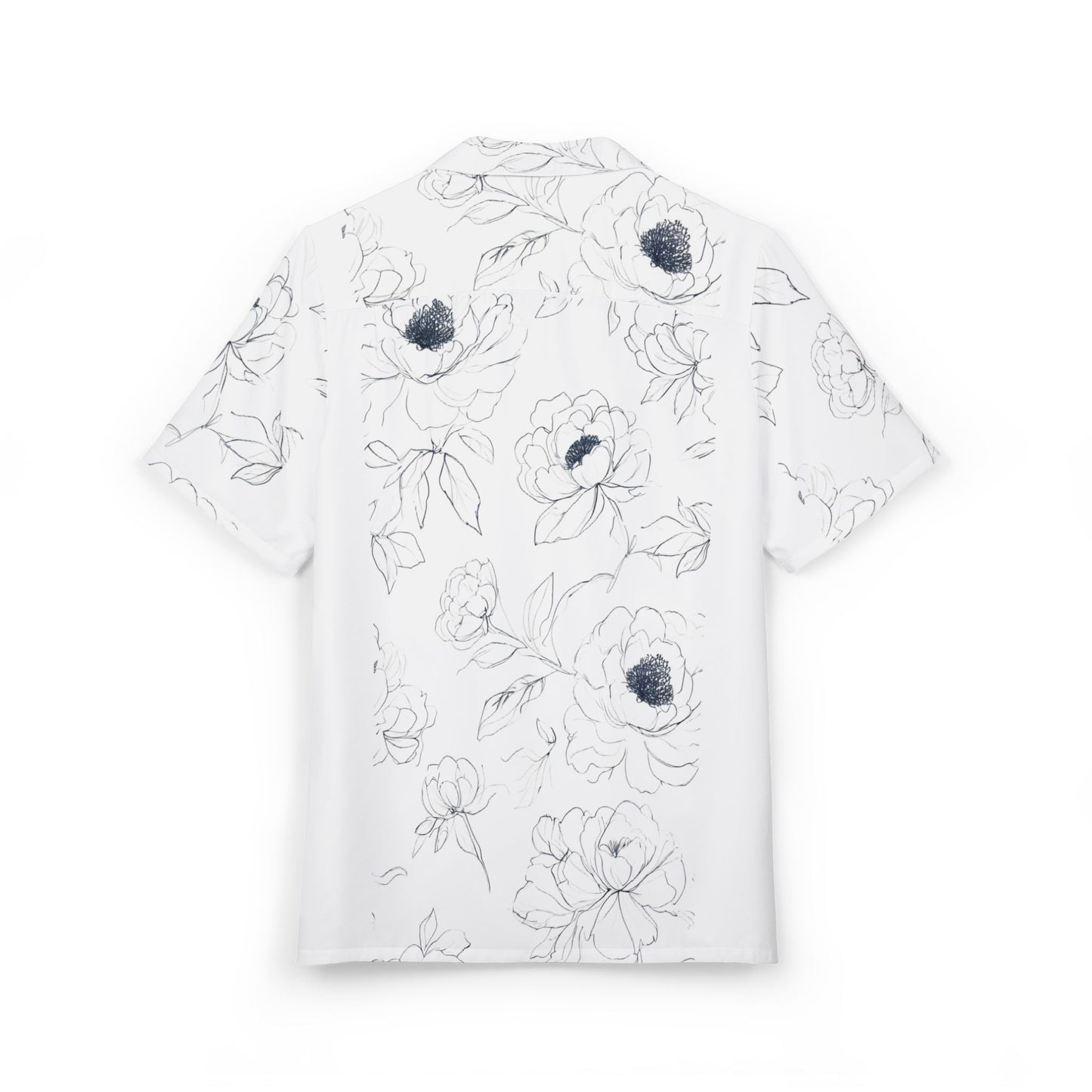 Floral Hawaiian Button-Down Shirt, Beachwear, Summer Outfit, Tropical Style,