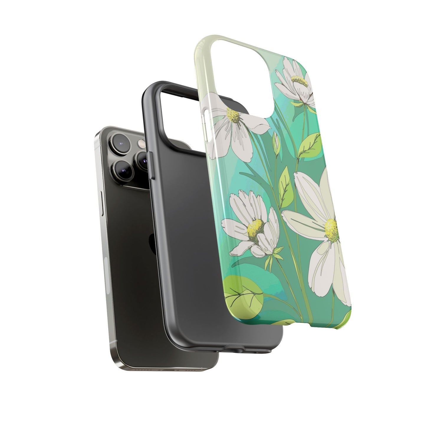 Floral Phone Case, Tough Cases, Flower Design, Nature Inspired, Eco-Friendly Cover, Unique Gift for Her, Spring Accessories